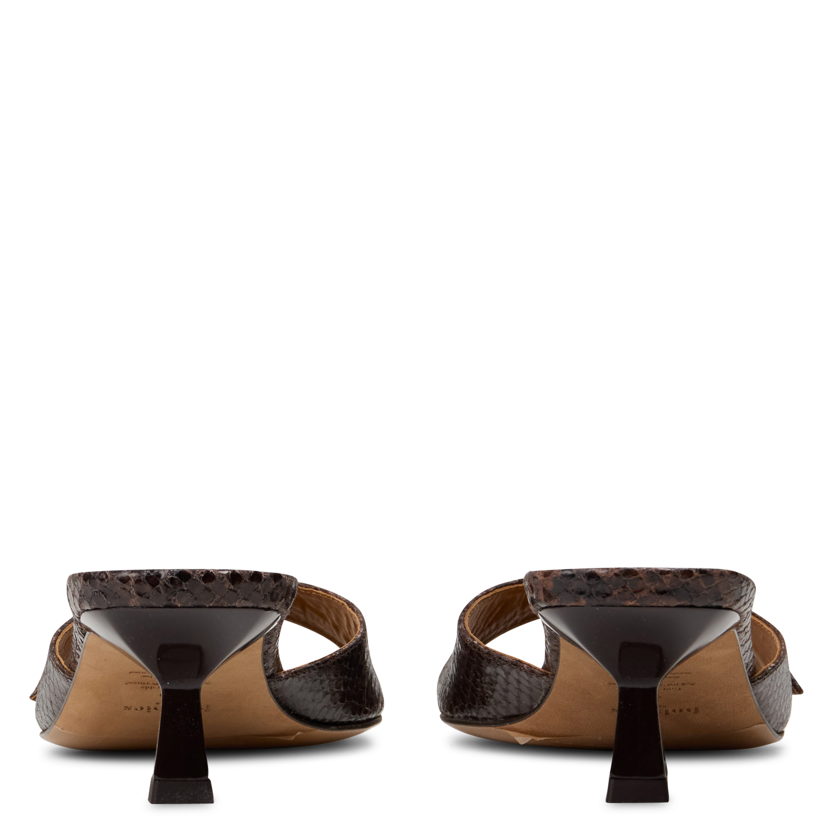 Mules en cuir june BOBBIES Marron
