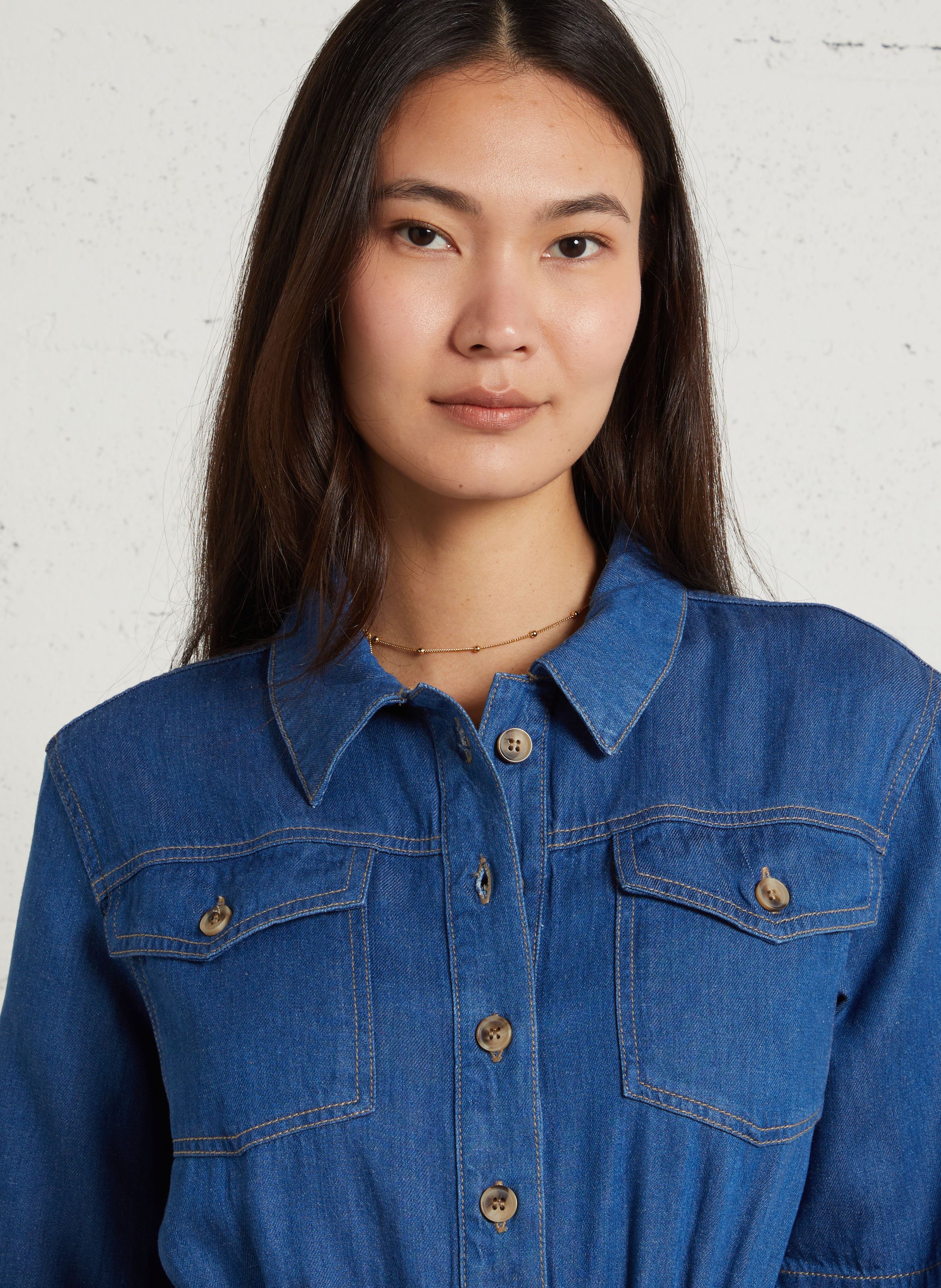 Robe midi en jean bruna Bleu