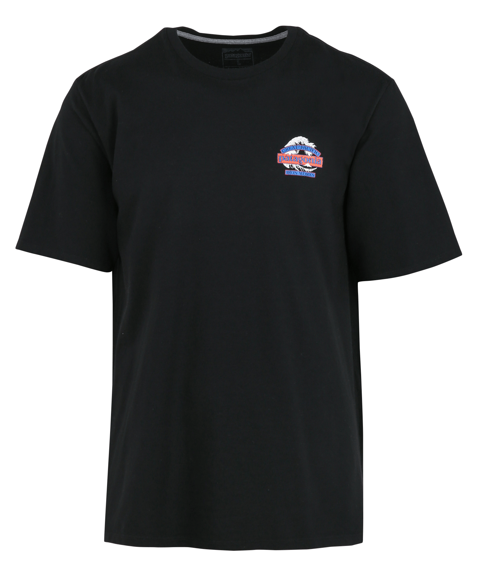 Straight round-neck t-shirt in blended recycled cotton PATAGONIA Black