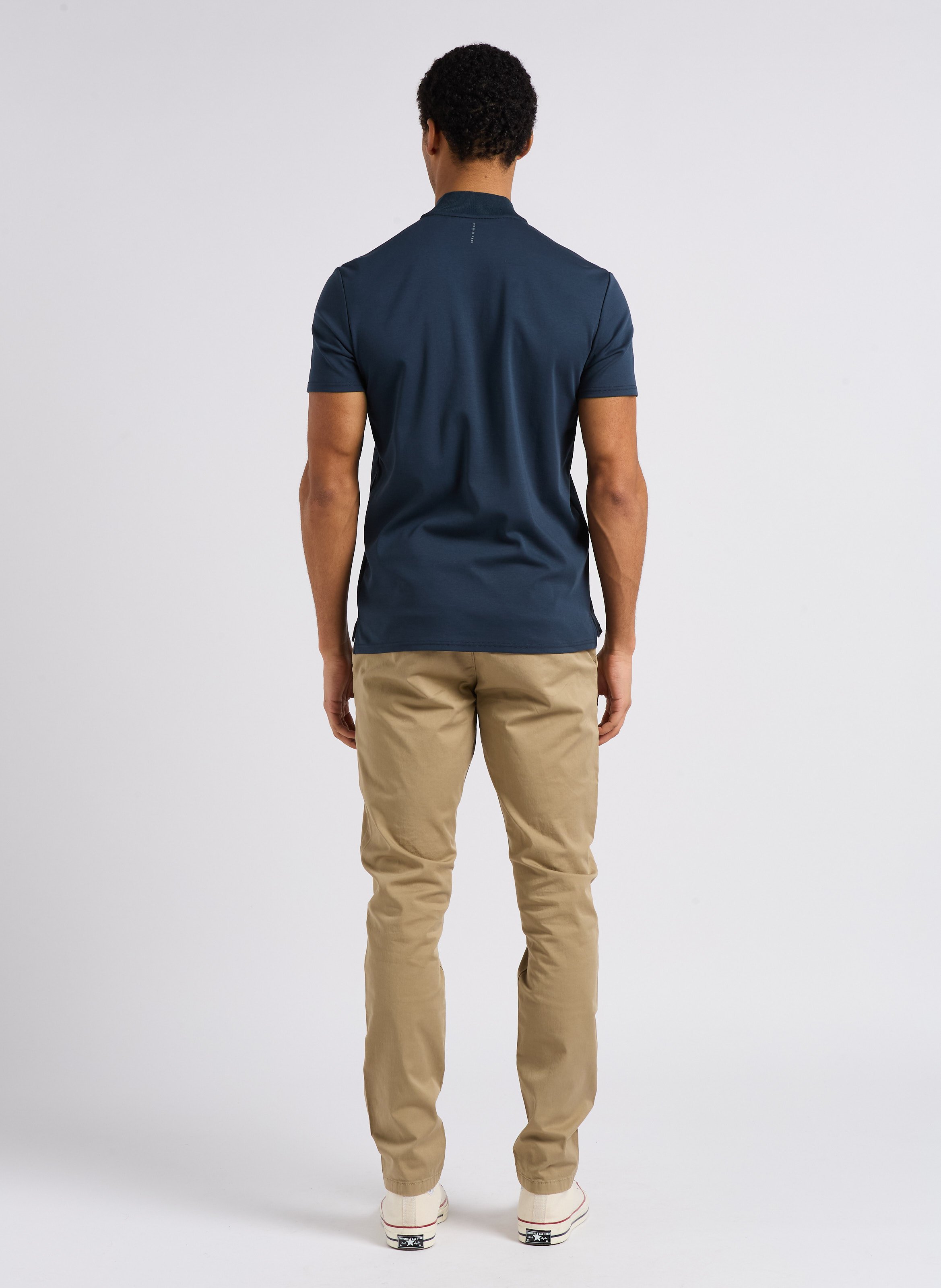 Pantalon chino en coton stretch IKKS Beige