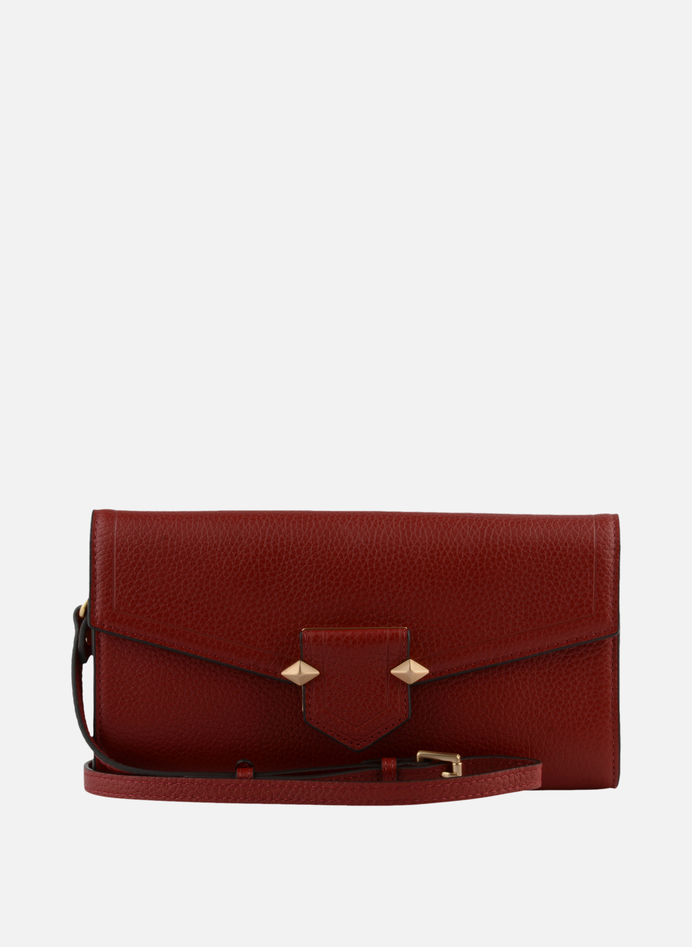 Sèvres | sac besace gm en cuir de vachette POURCHET Rouge