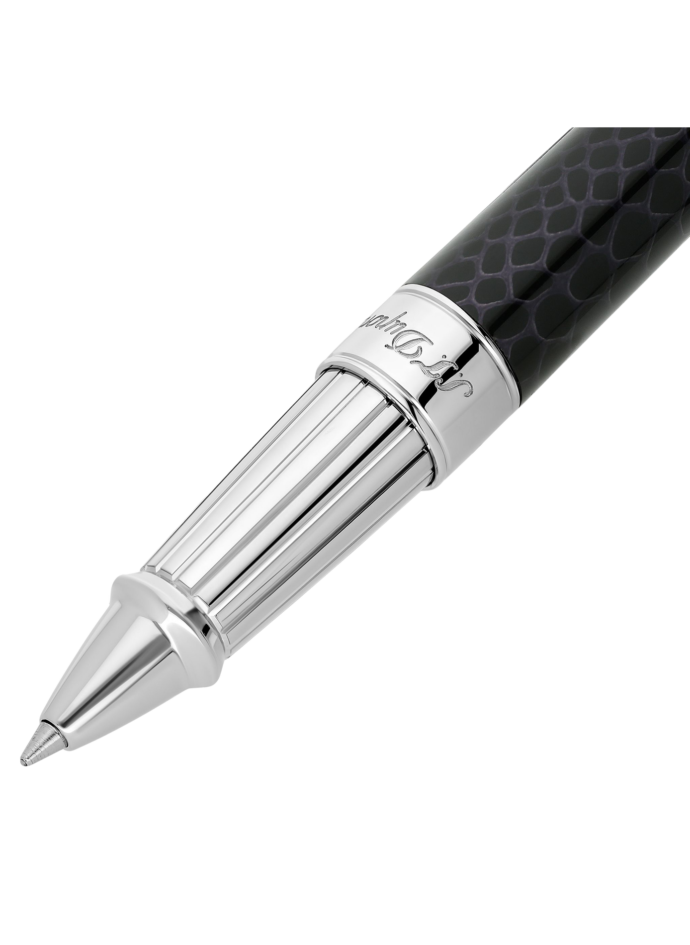 Large Line D Eternity Snake Roller Pen S.T. DUPONT Black