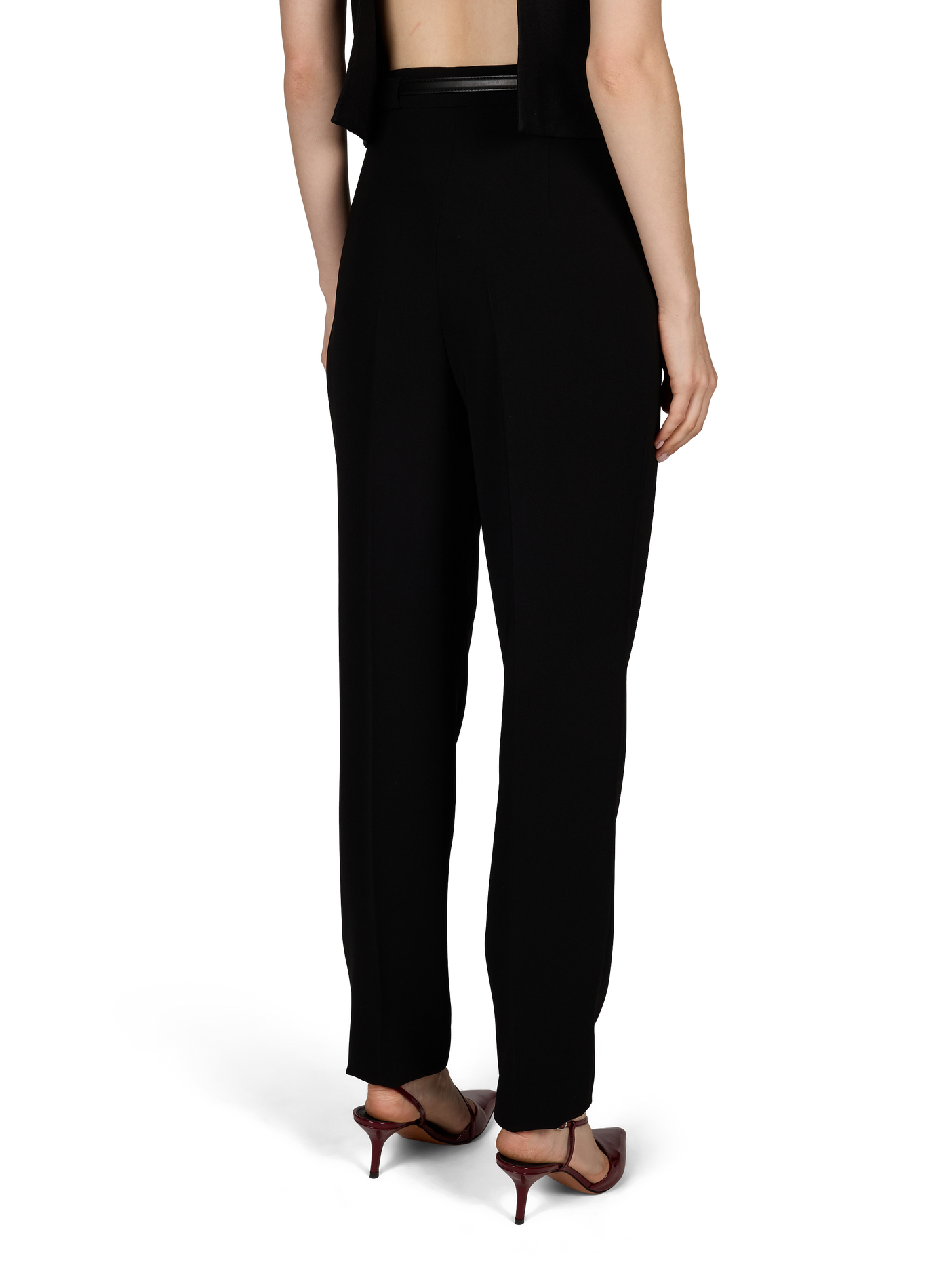 Solid pleated carrot pants MAX MARA STUDIO Black