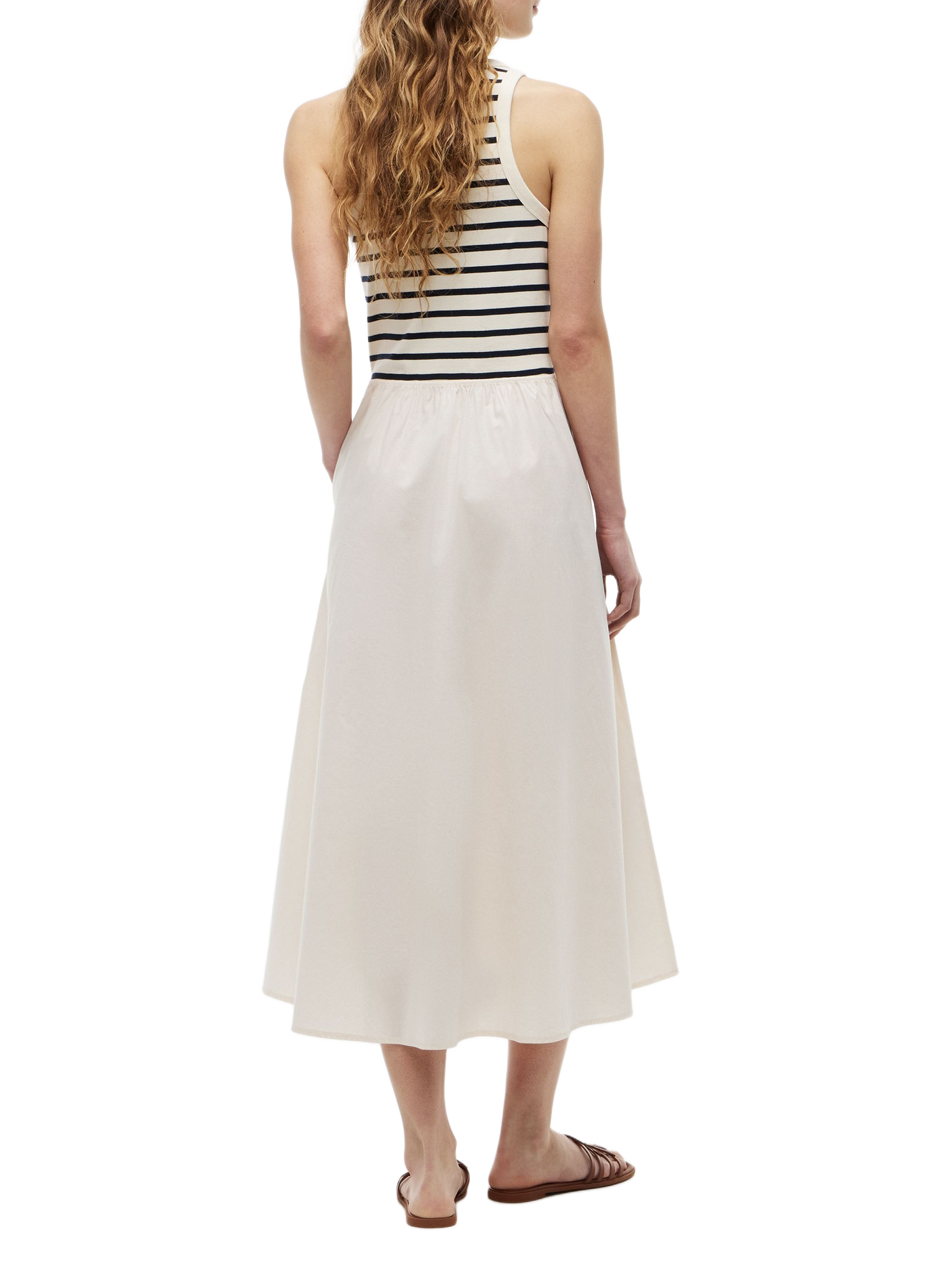 Midi Striped Cotton Blend Dress TOMMY HILFIGER Multicolour