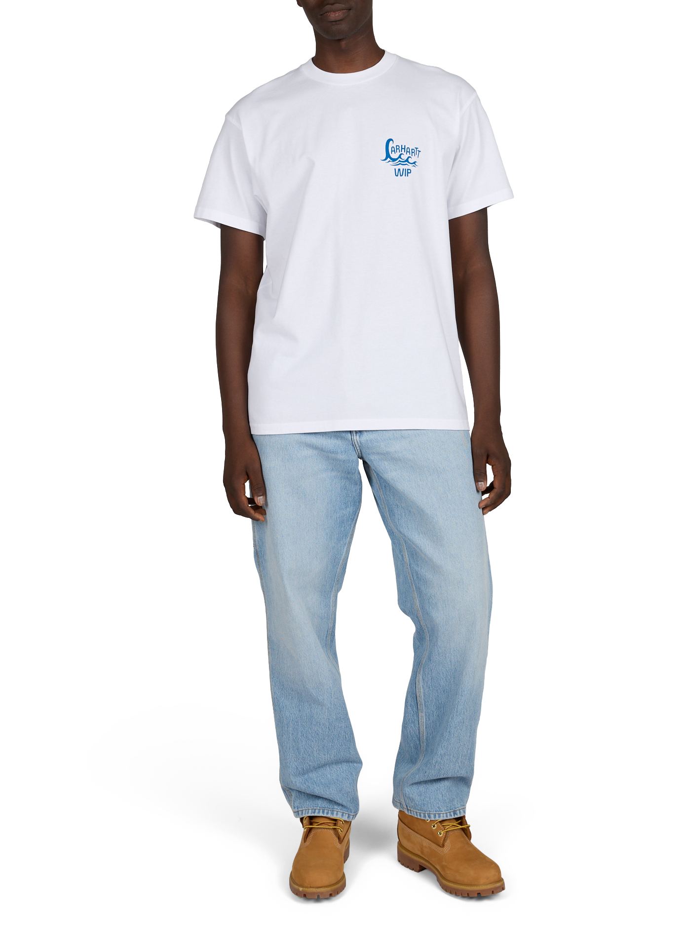 Short-sleeved Waves cotton T-shirt CARHARTT WIP White