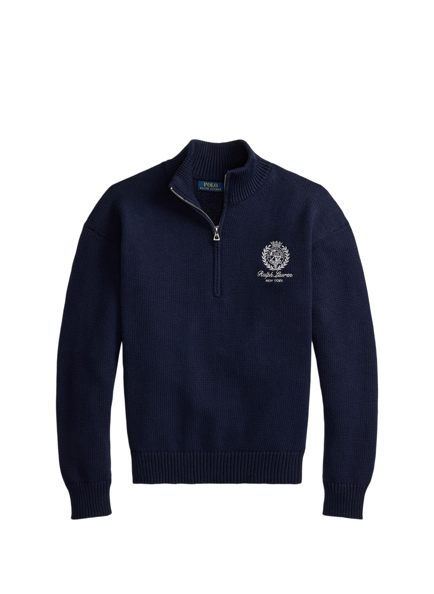 Wimbledon embroidered logo cotton pullover POLO RALPH LAUREN Blue