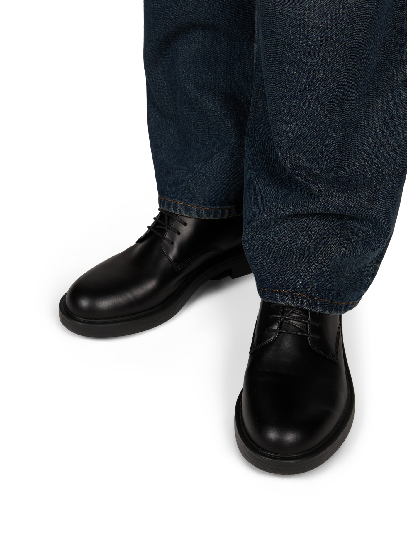 Dean Leder Derbys CAMPER Schwarz