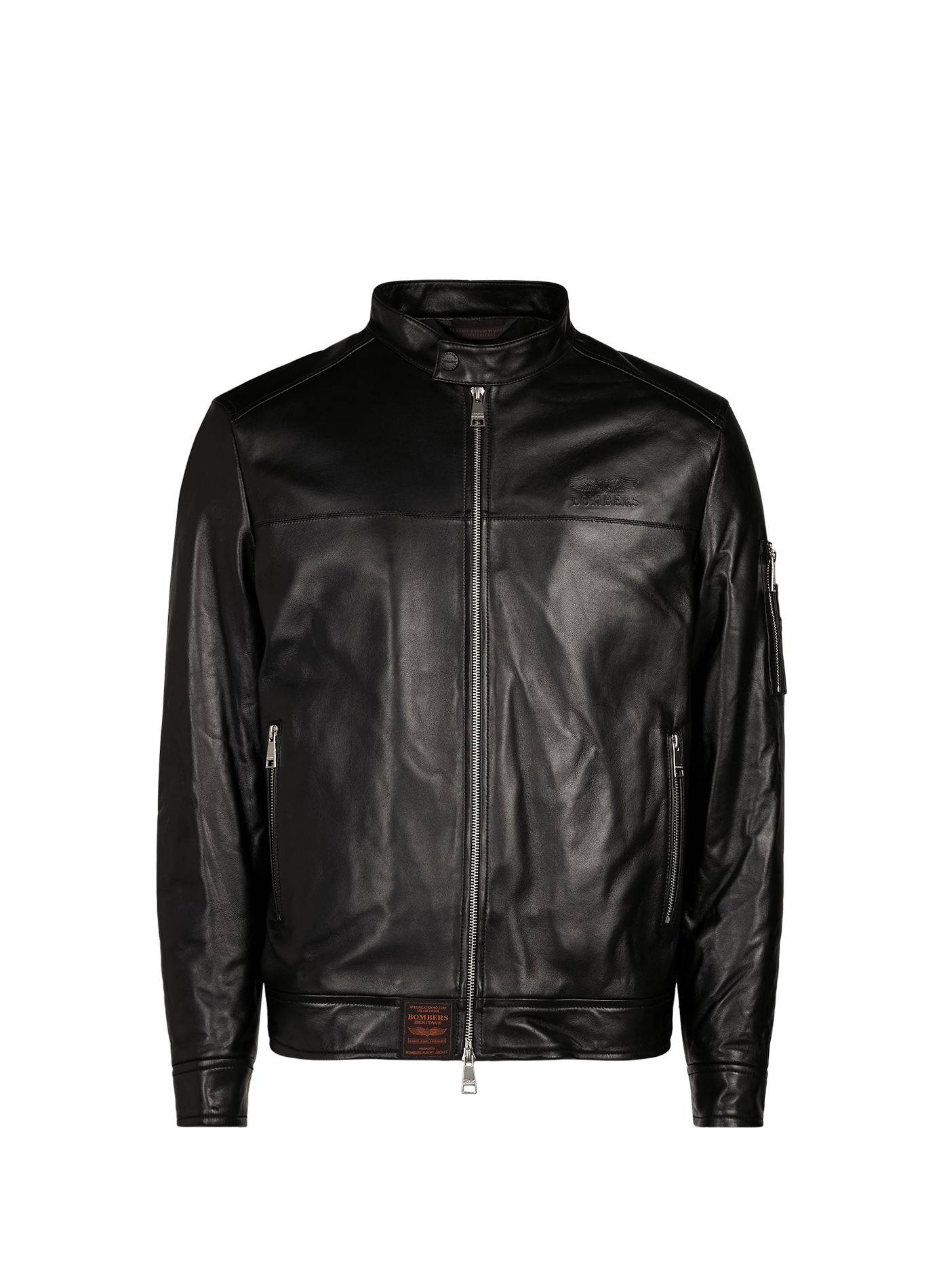 Recht leren jack Blaketon BOMBERS ORIGINAL Zwart