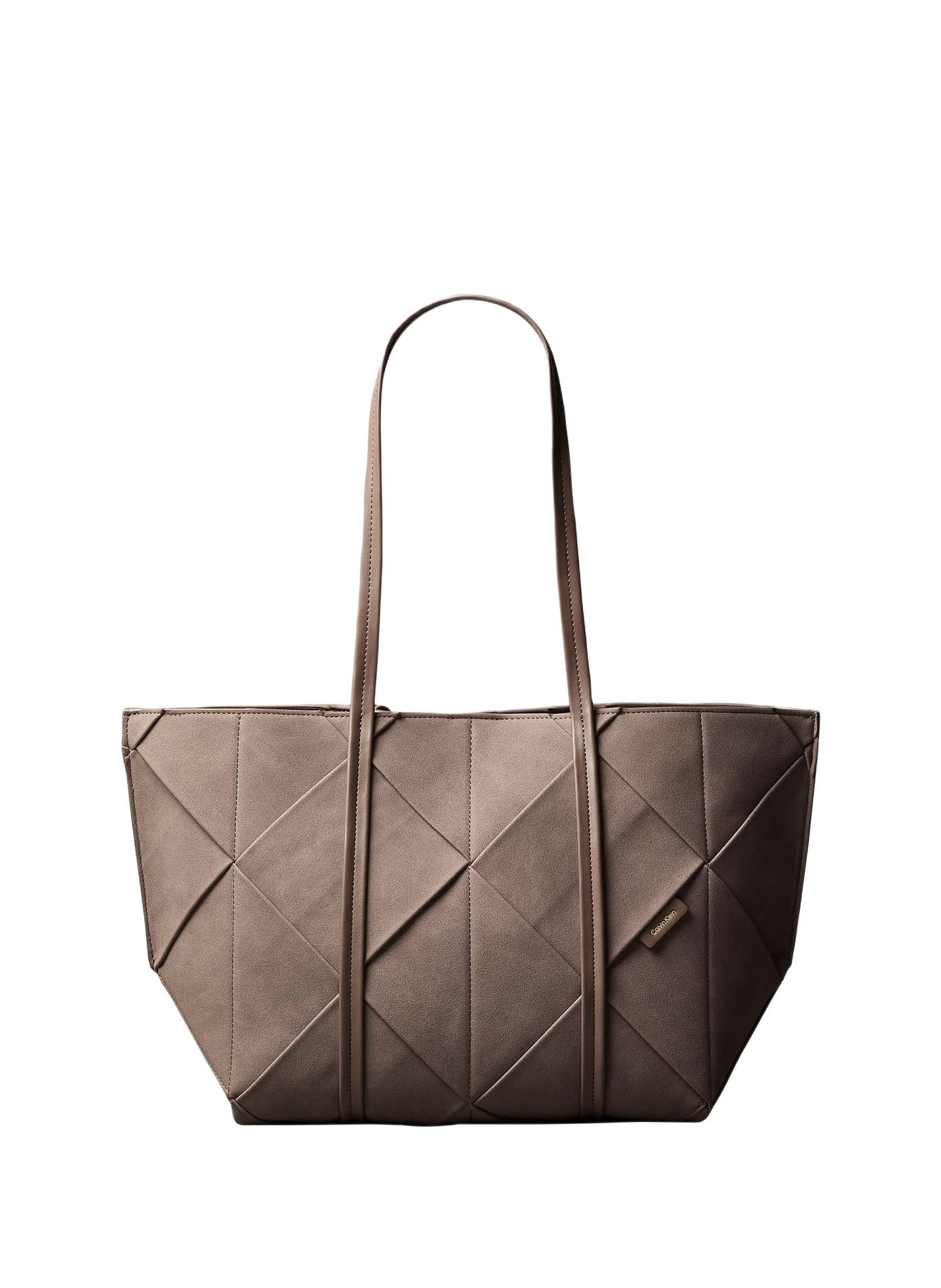 Suede tote bag CALVIN KLEIN Beige
