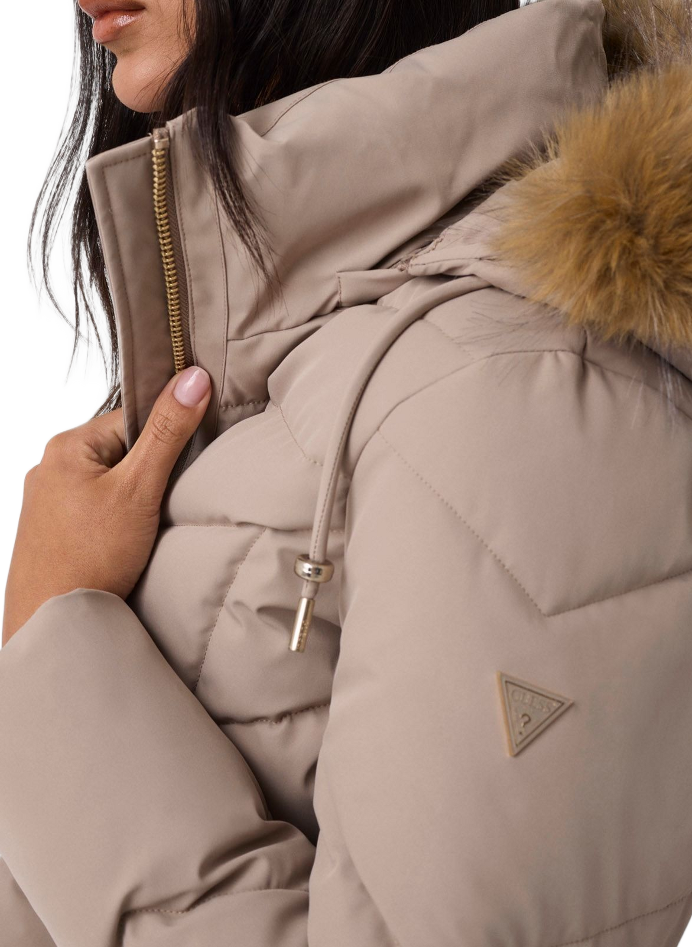 Doudoune cintrée col montant GUESS Grey
