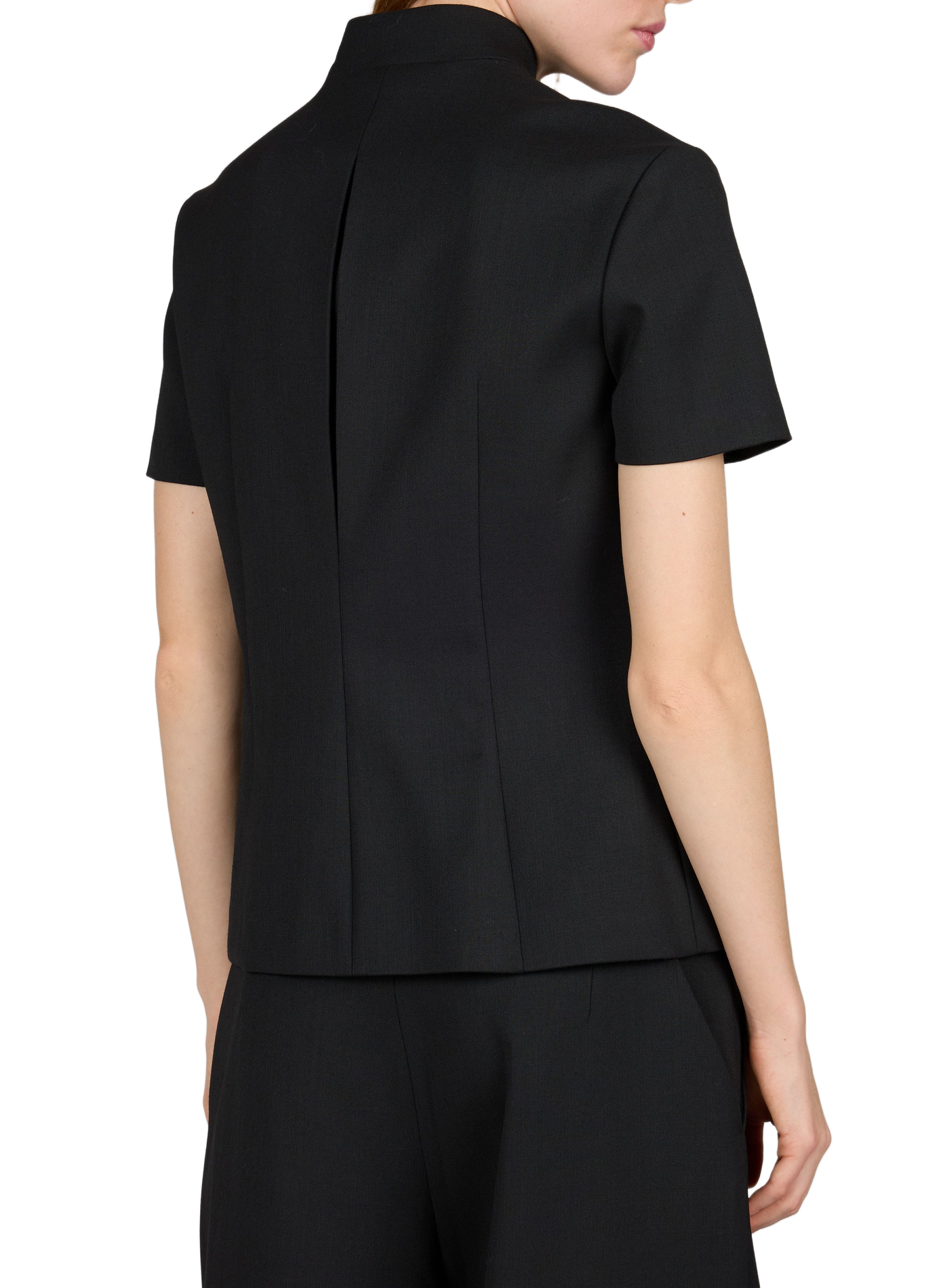Mandarin collar top COPERNI Black