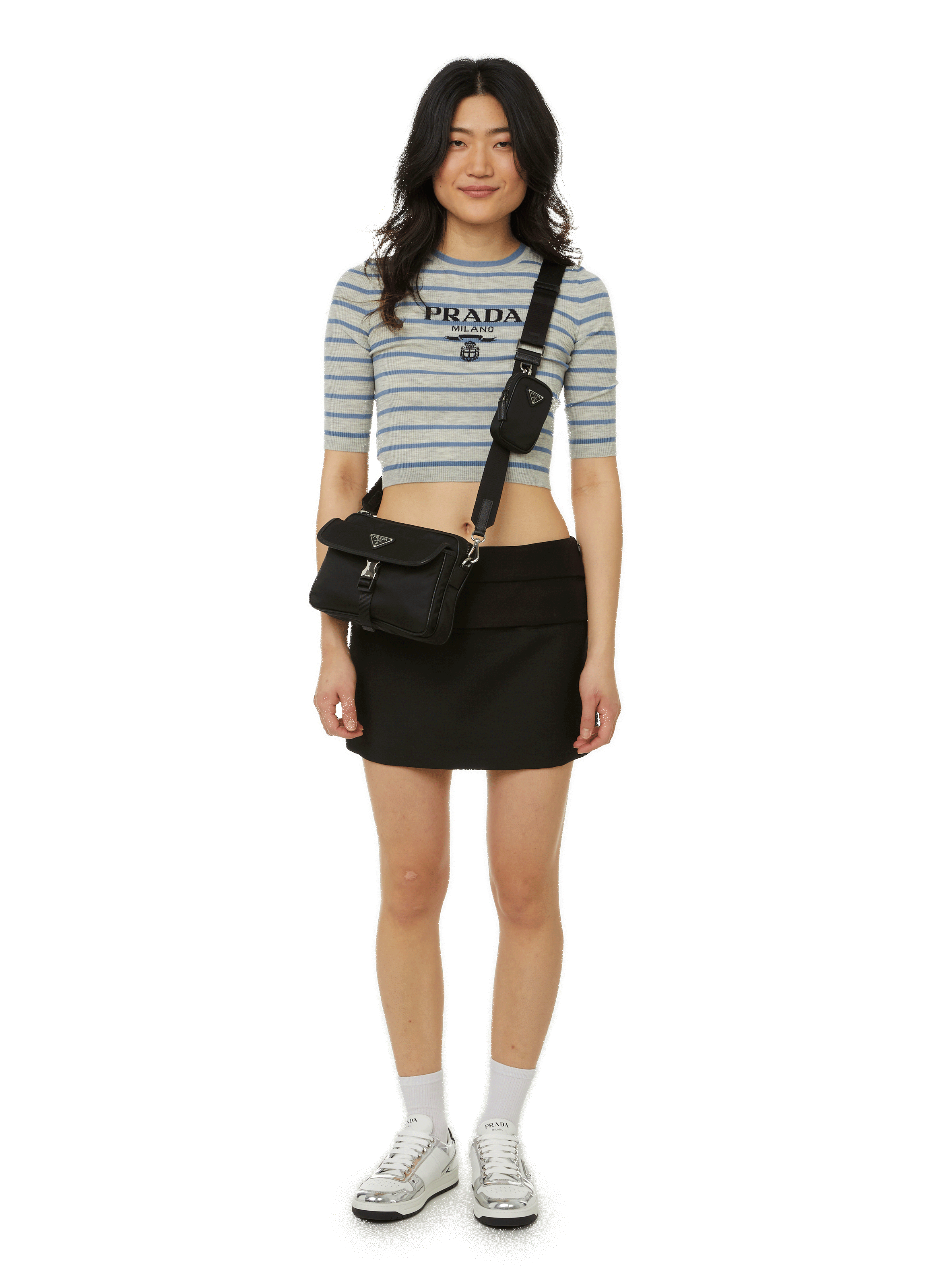 Leather sneakers PRADA Multicolour