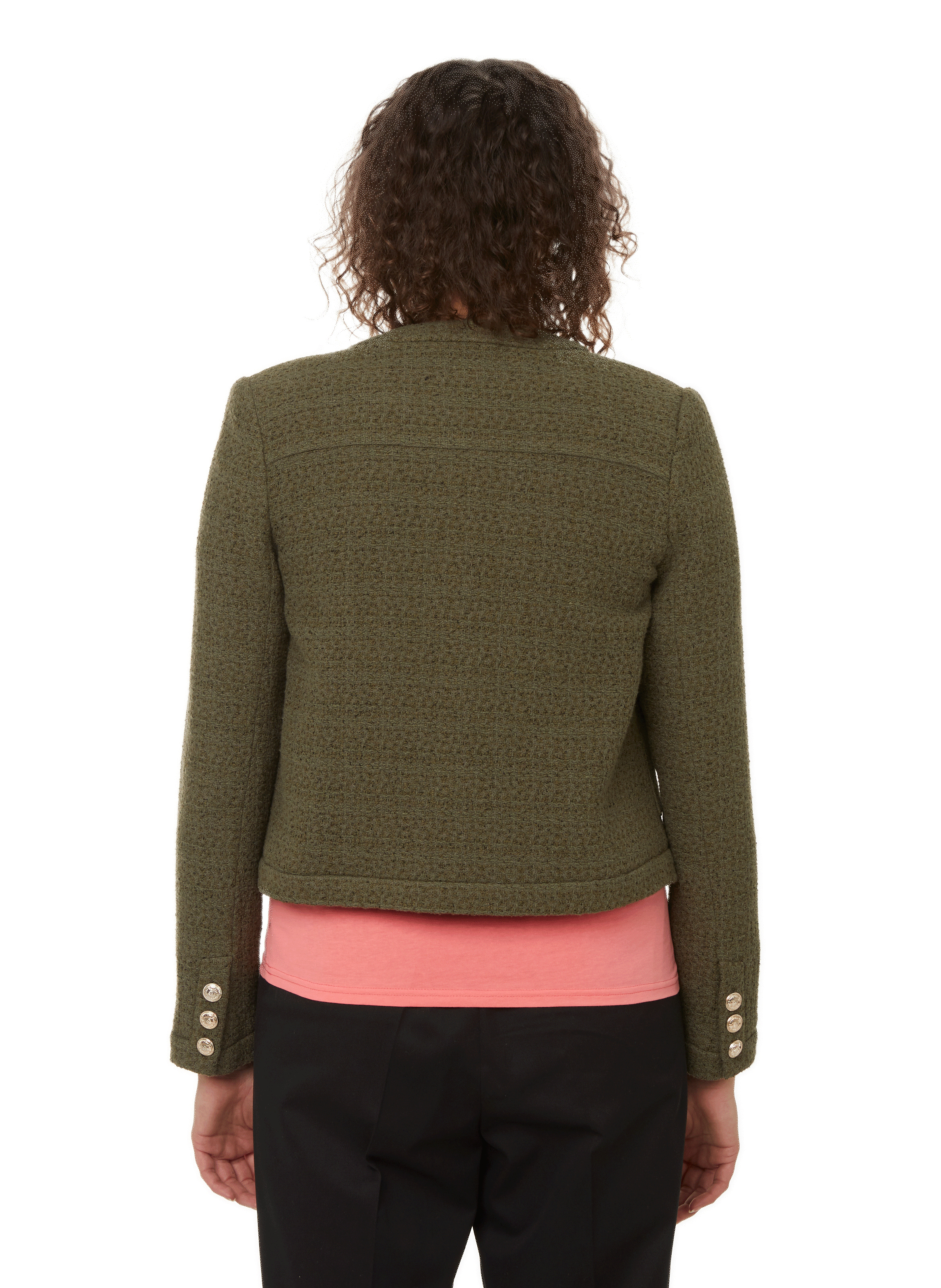 Rosie tweed jacket SAISON 1865 Khaki