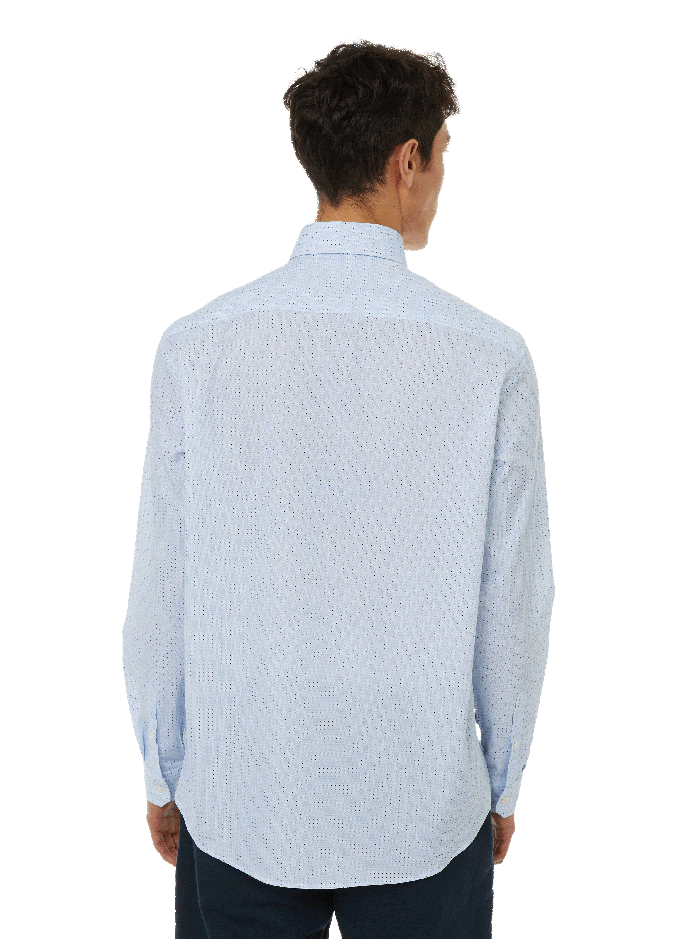 Cotton poplin straight shirt AU PRINTEMPS PARIS Blue