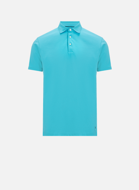 Plain cotton Polo shirt BlueHACKETT 