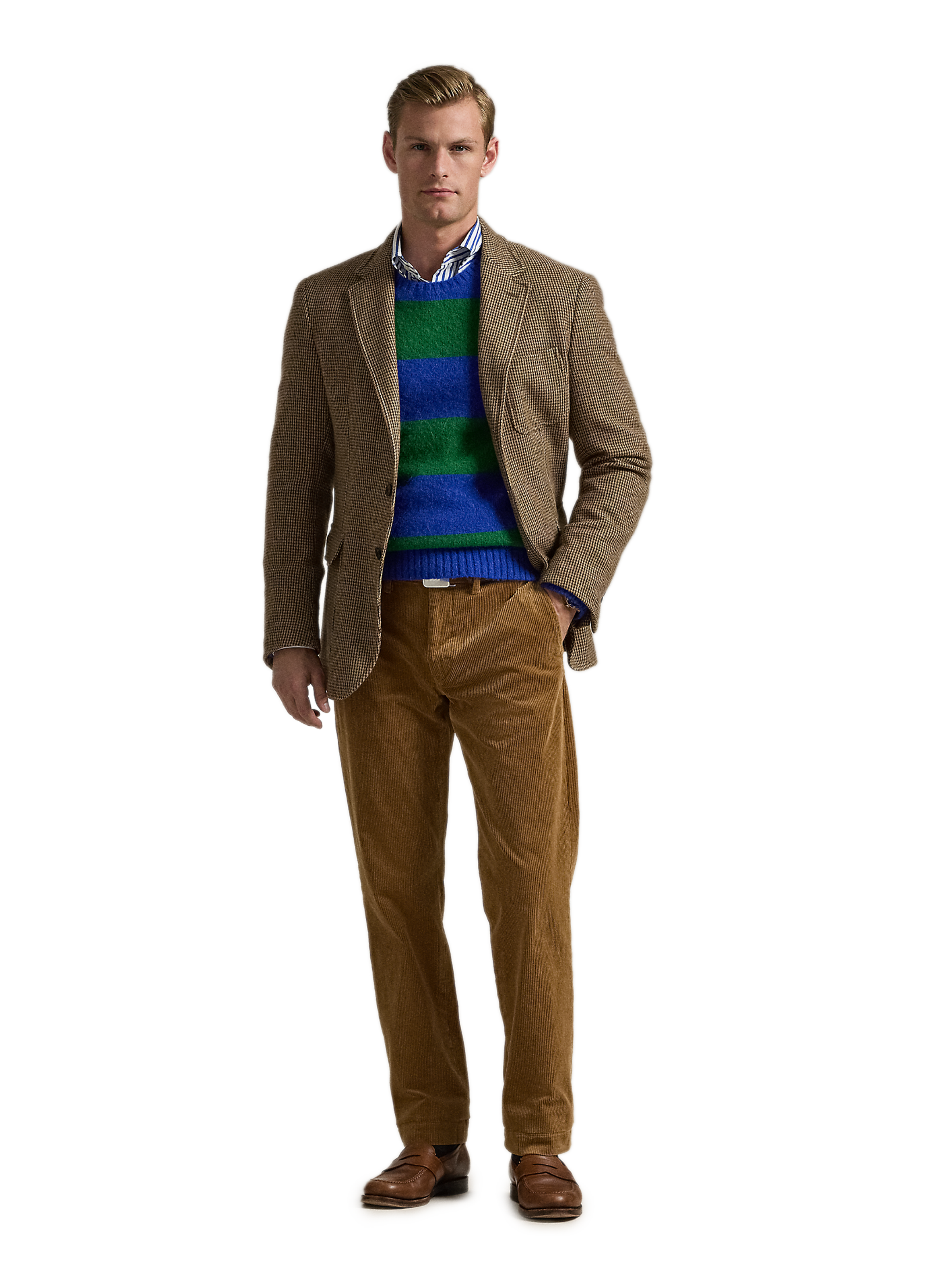 Straight corduroy trousers POLO RALPH LAUREN Brown