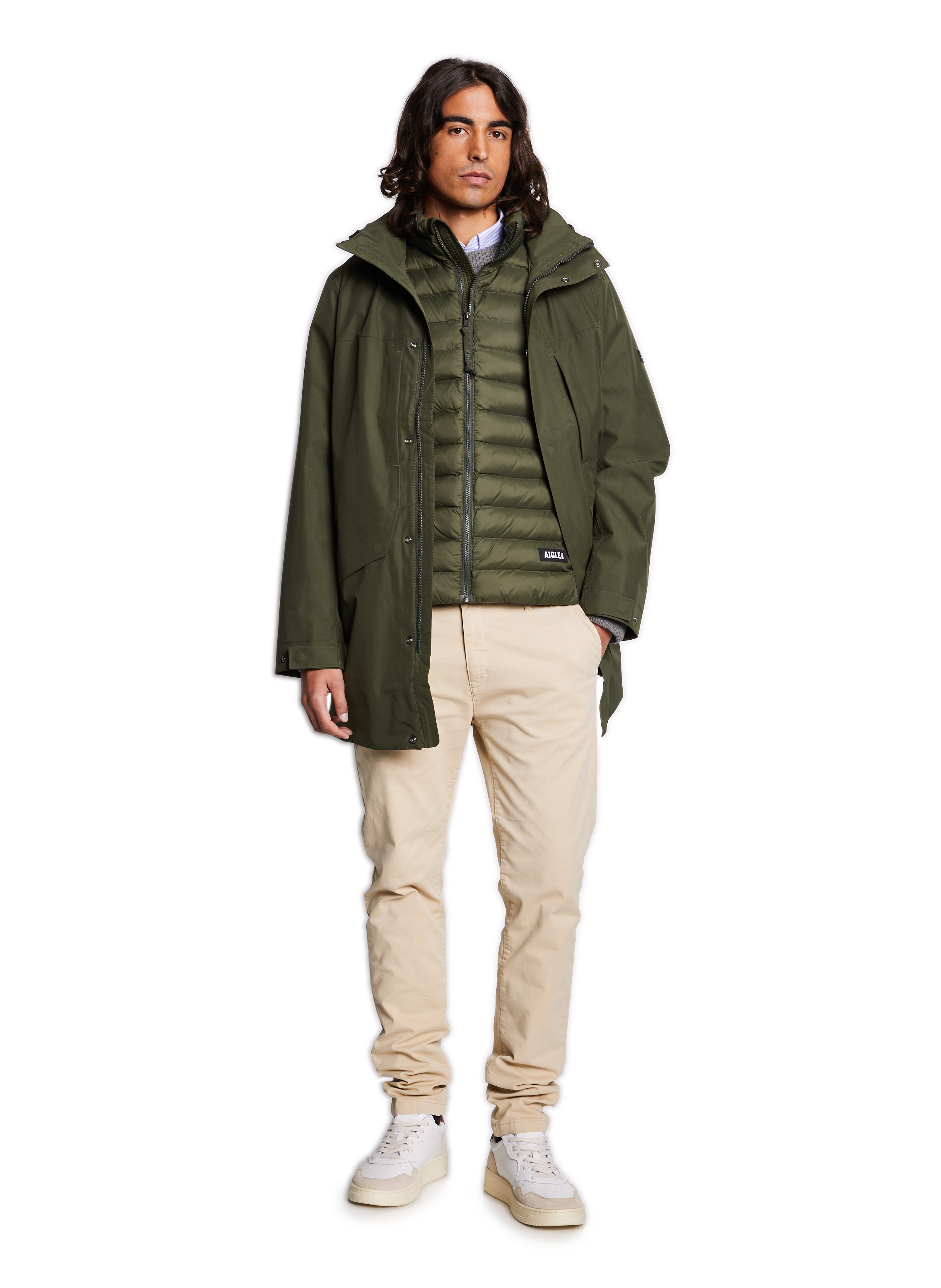 Parka longue Gore-Tex AIGLE Kaki