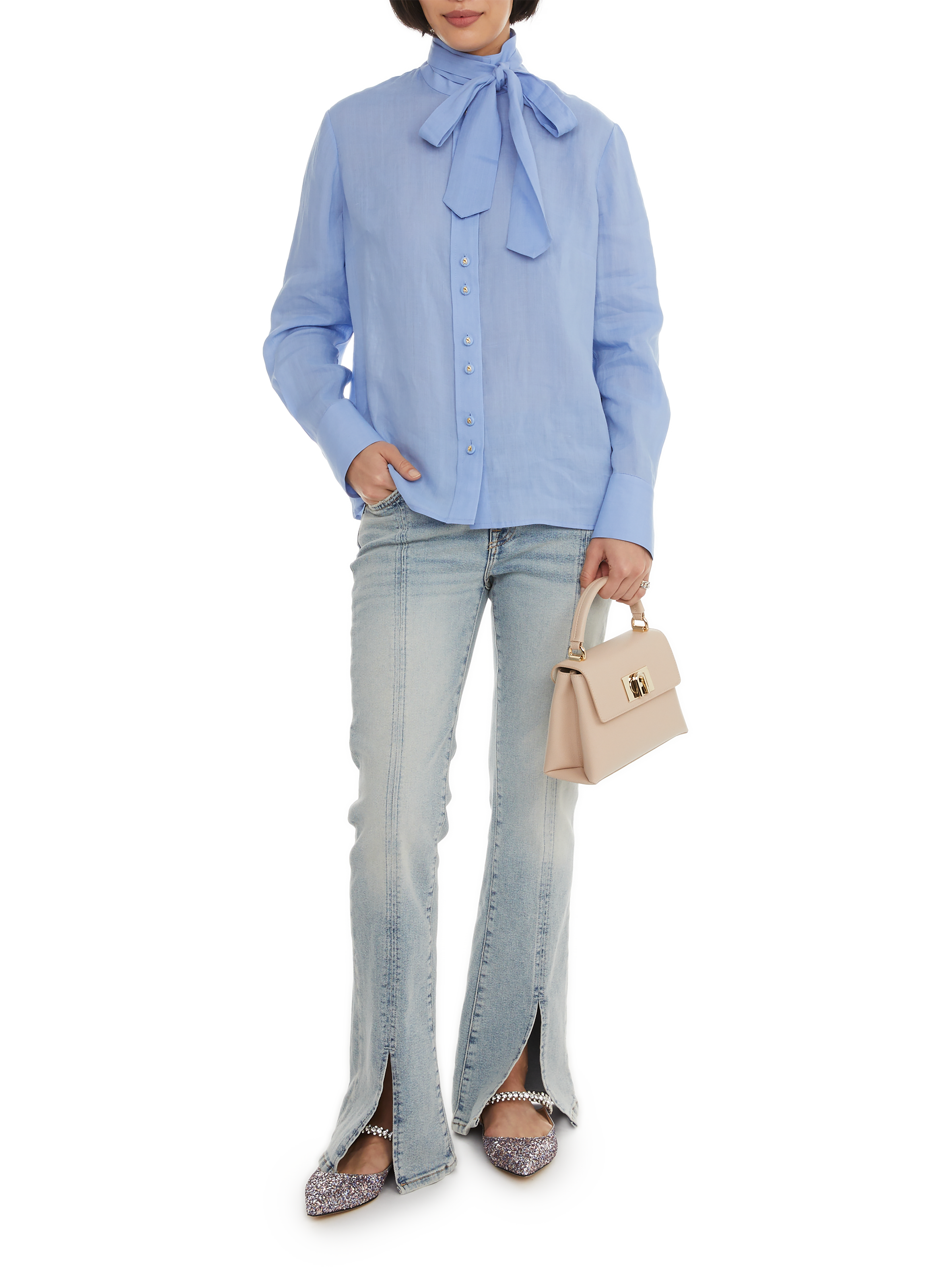 Jean bootcut 7 FOR ALL MANKIND Bleu