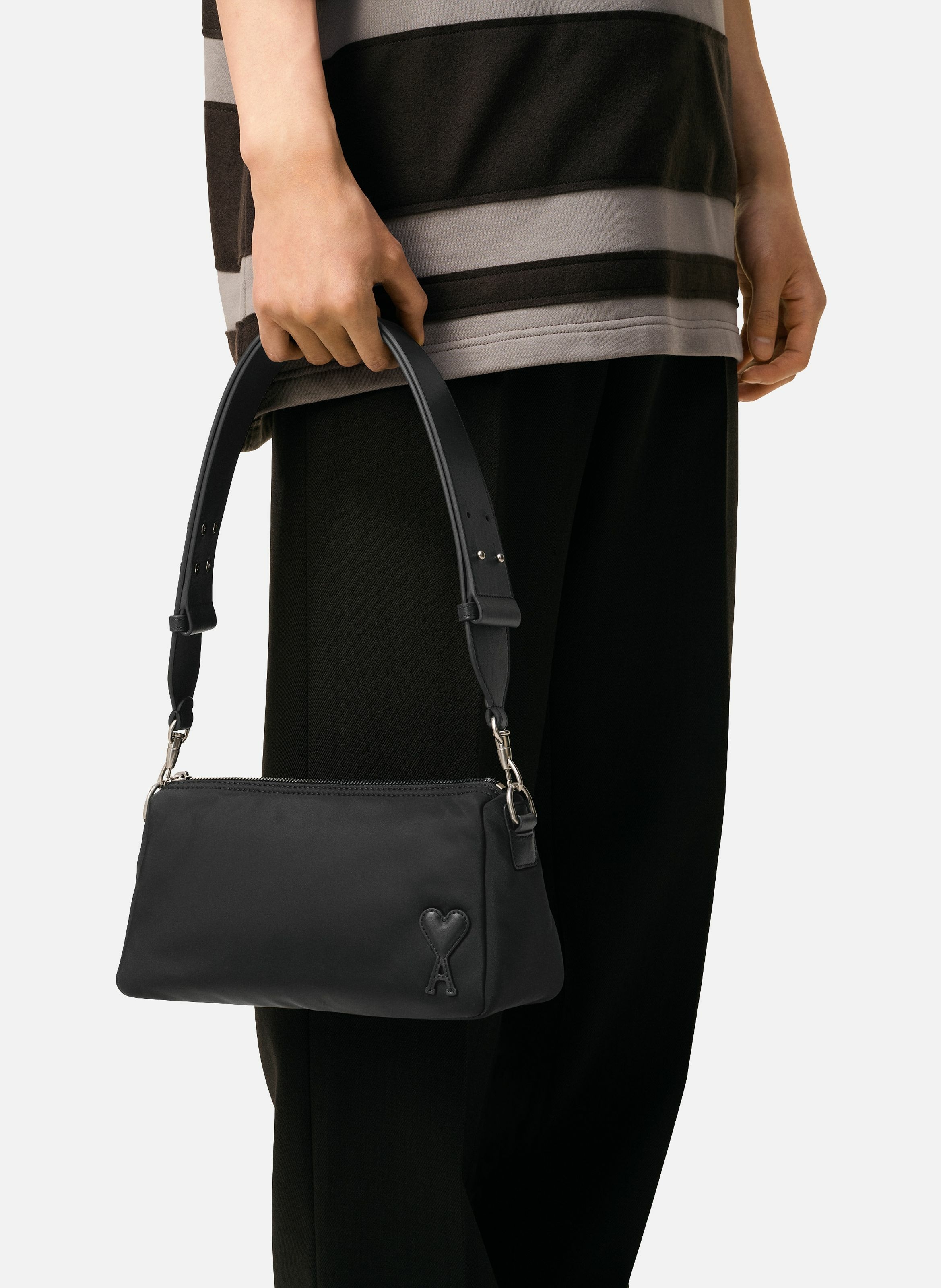 Sac marcel unisexe en nylon AMI PARIS Noir