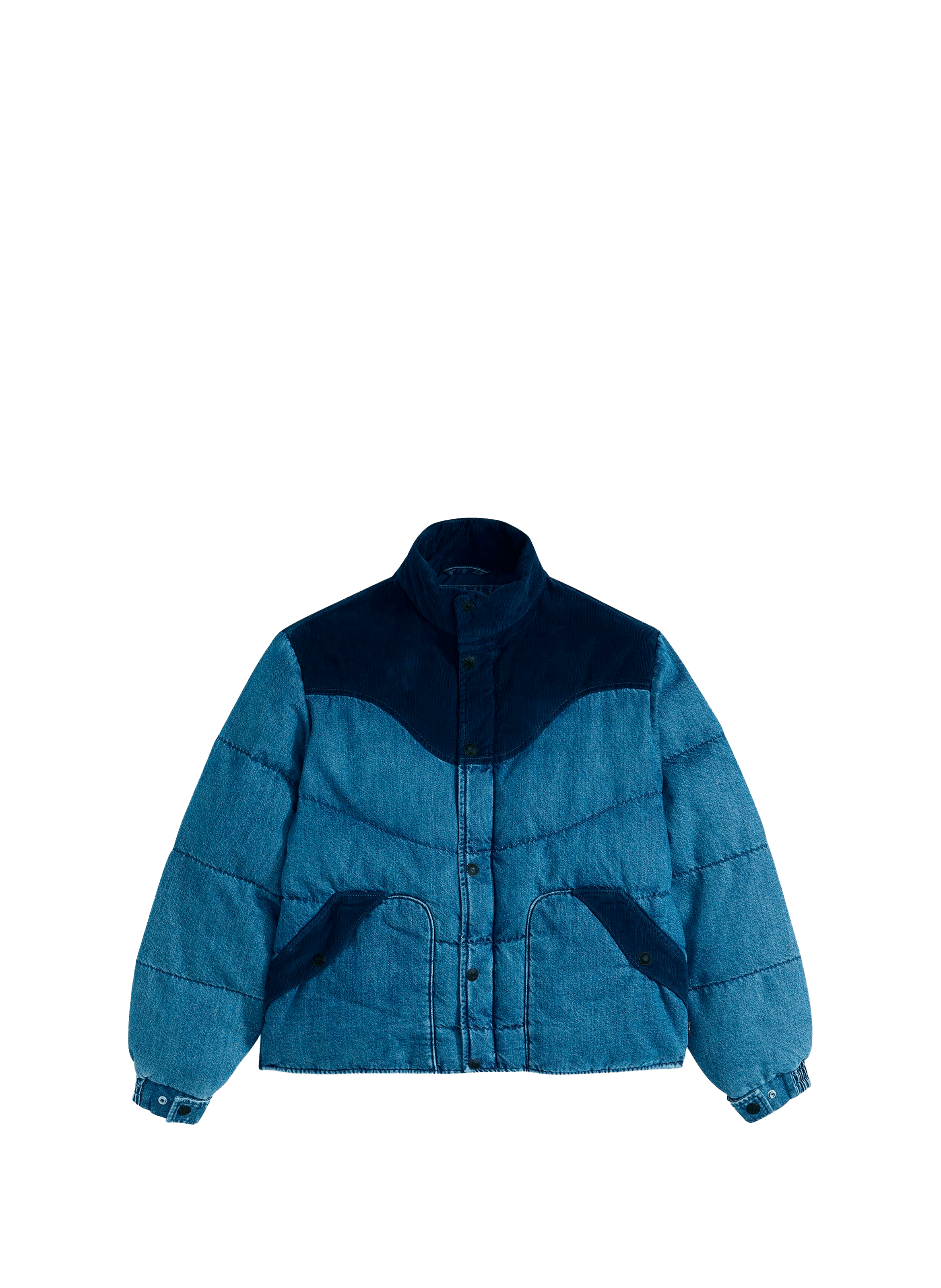 Oversized coat with high neck in cotton LEVI'S Blue