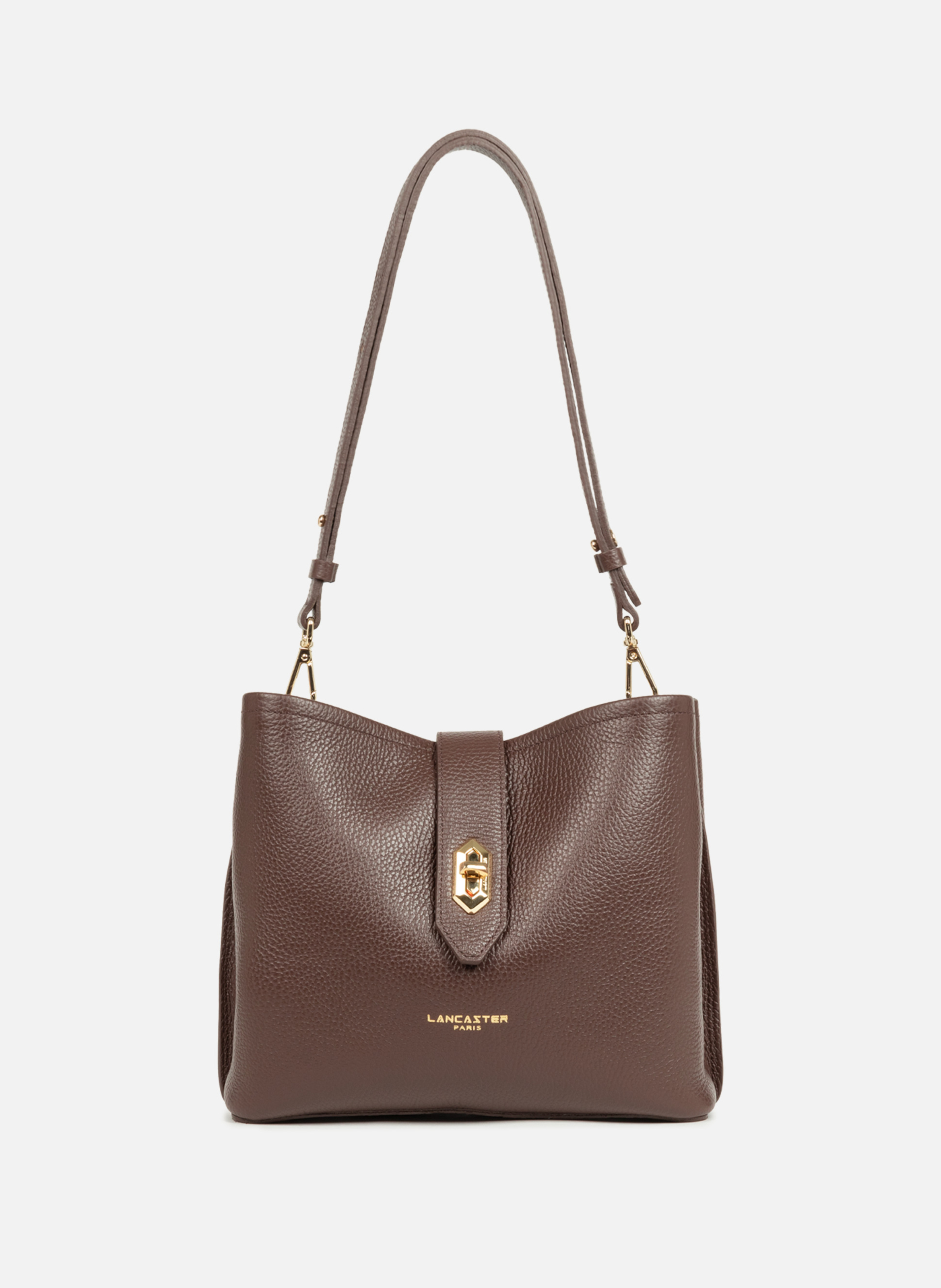 LANCASTER Sac seau - top double Marron