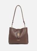 Bucket bag - Top Double  Marron - in - or pâle