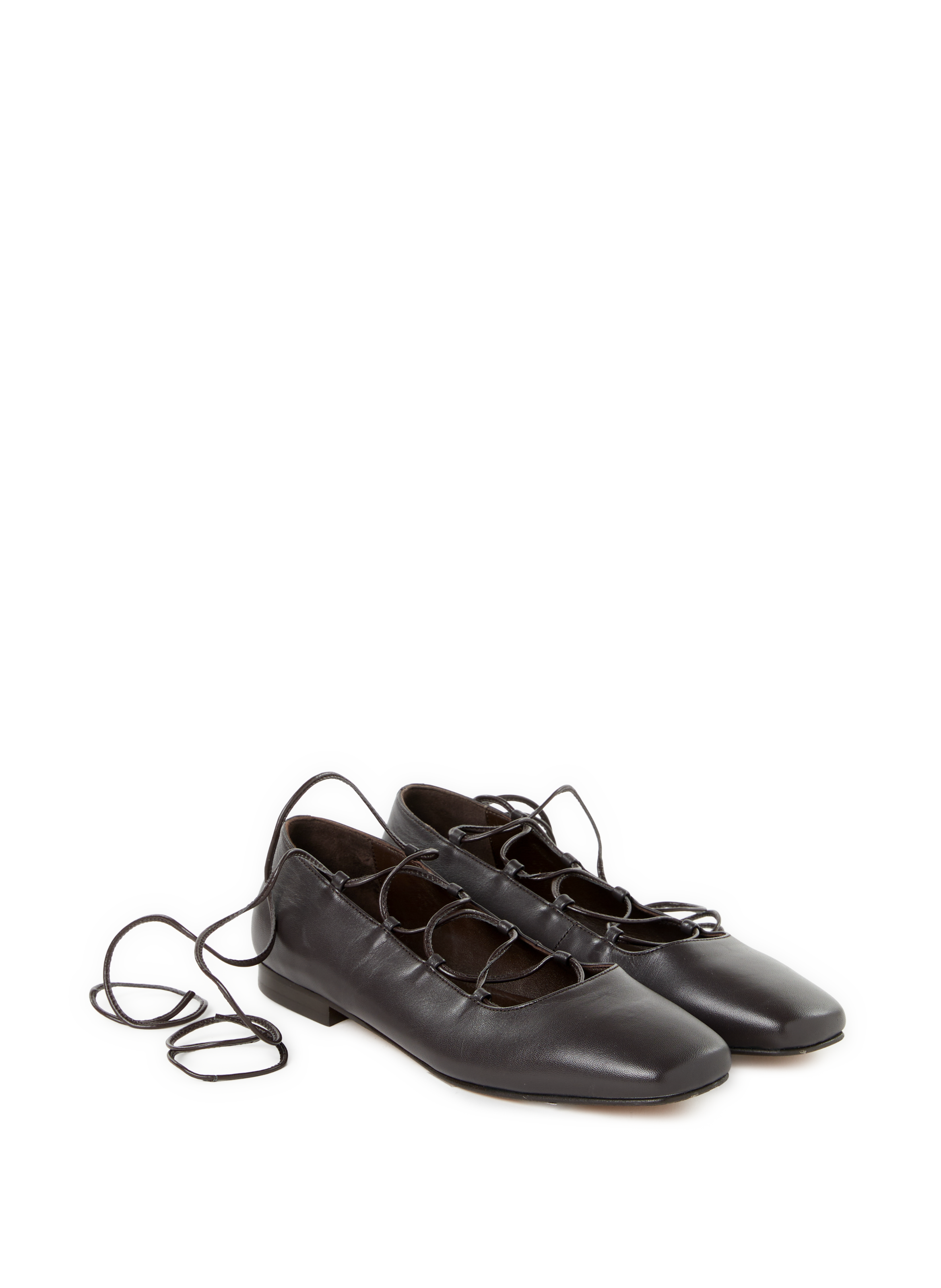 Ballerines Dalila à lacets en cuir  SAISON 1865 Noir