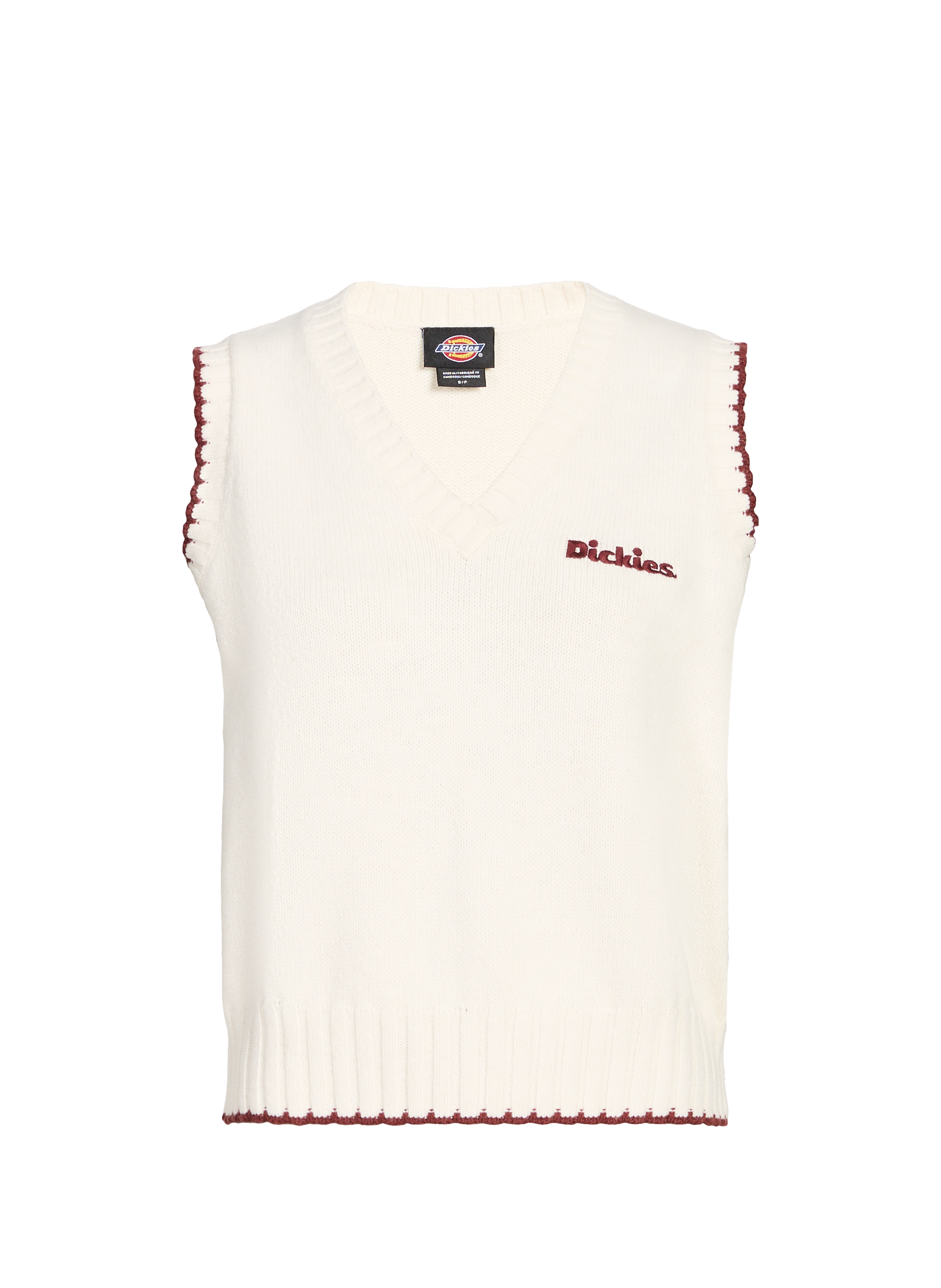 Sleeveless top with embroidery DICKIES White