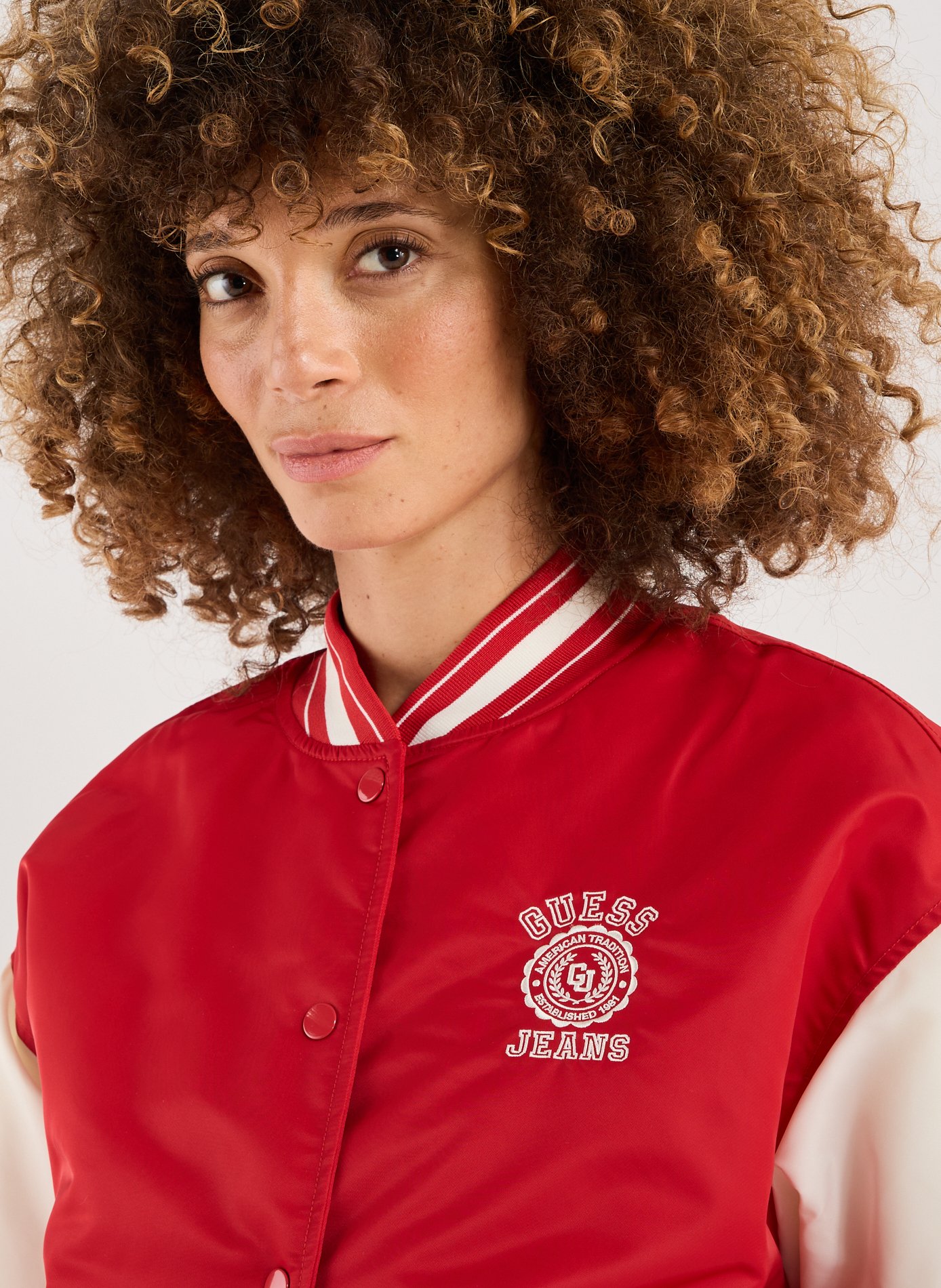 Two-tone bomber jacket GUESS Red