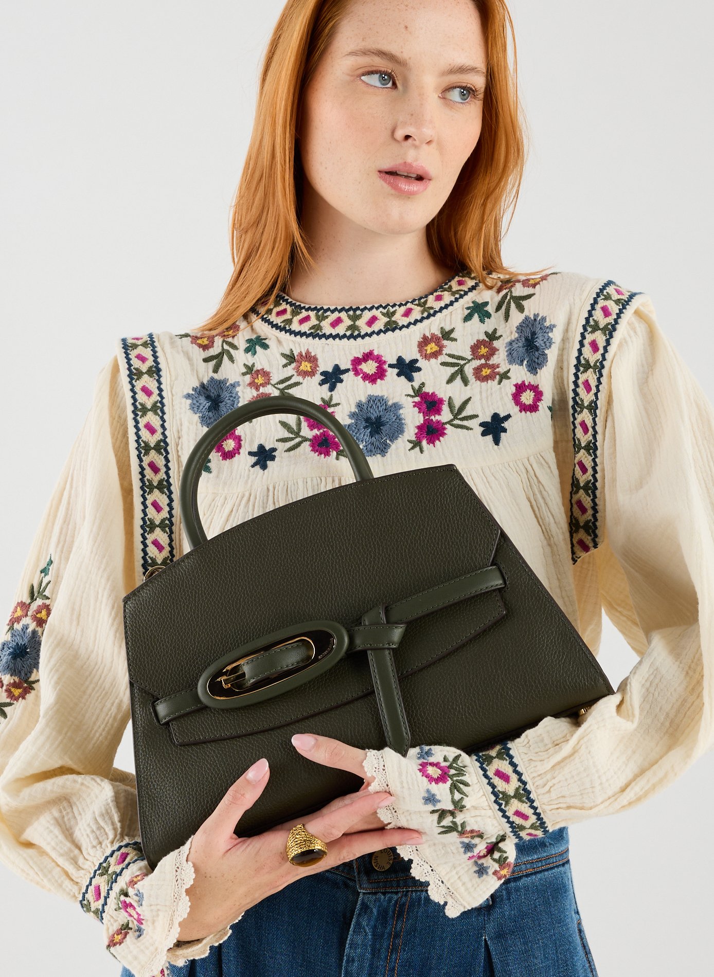 Sac à main Cornelia en cuir  MICHAEL KORS Vert