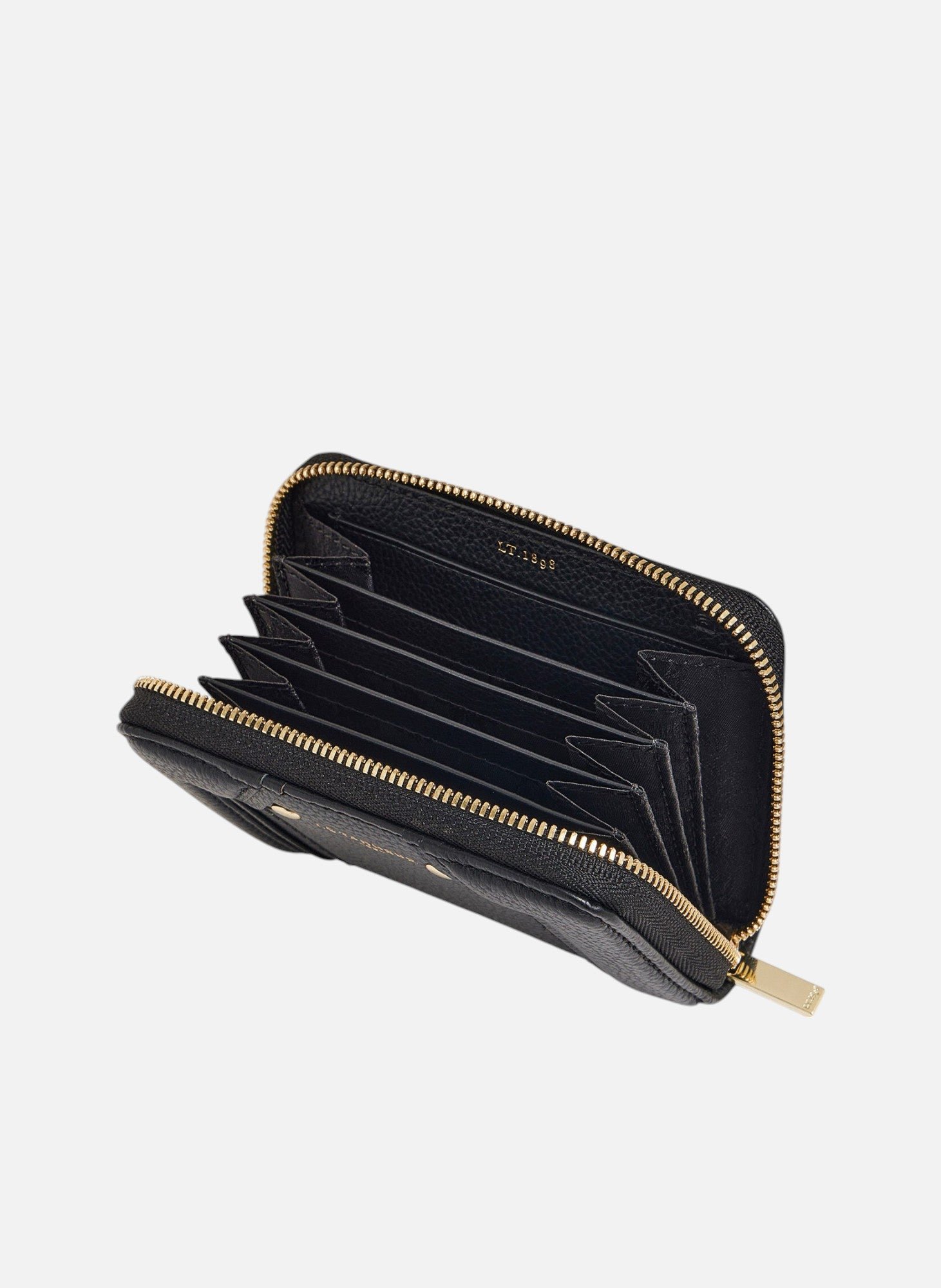 Porte cartes zippé ella en cuir grainé LE TANNEUR Noir