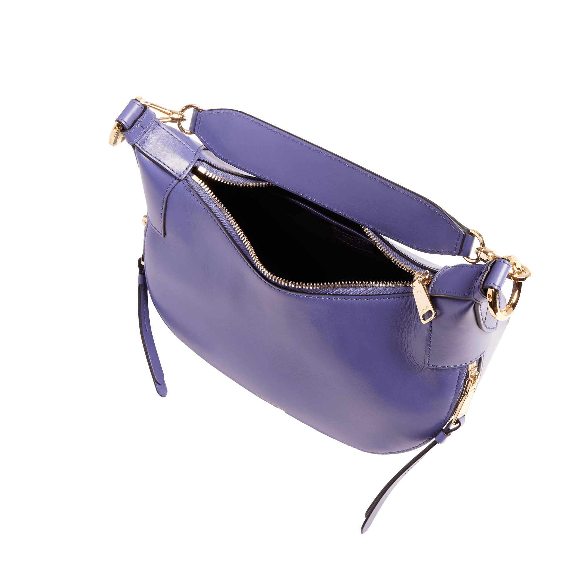 Sac hobo zippé s origami de lancel en cuir LANCEL Blauw