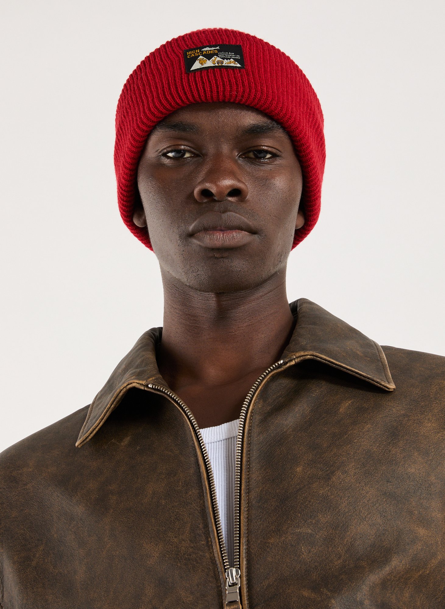 Knit beanie COLUMBIA Red