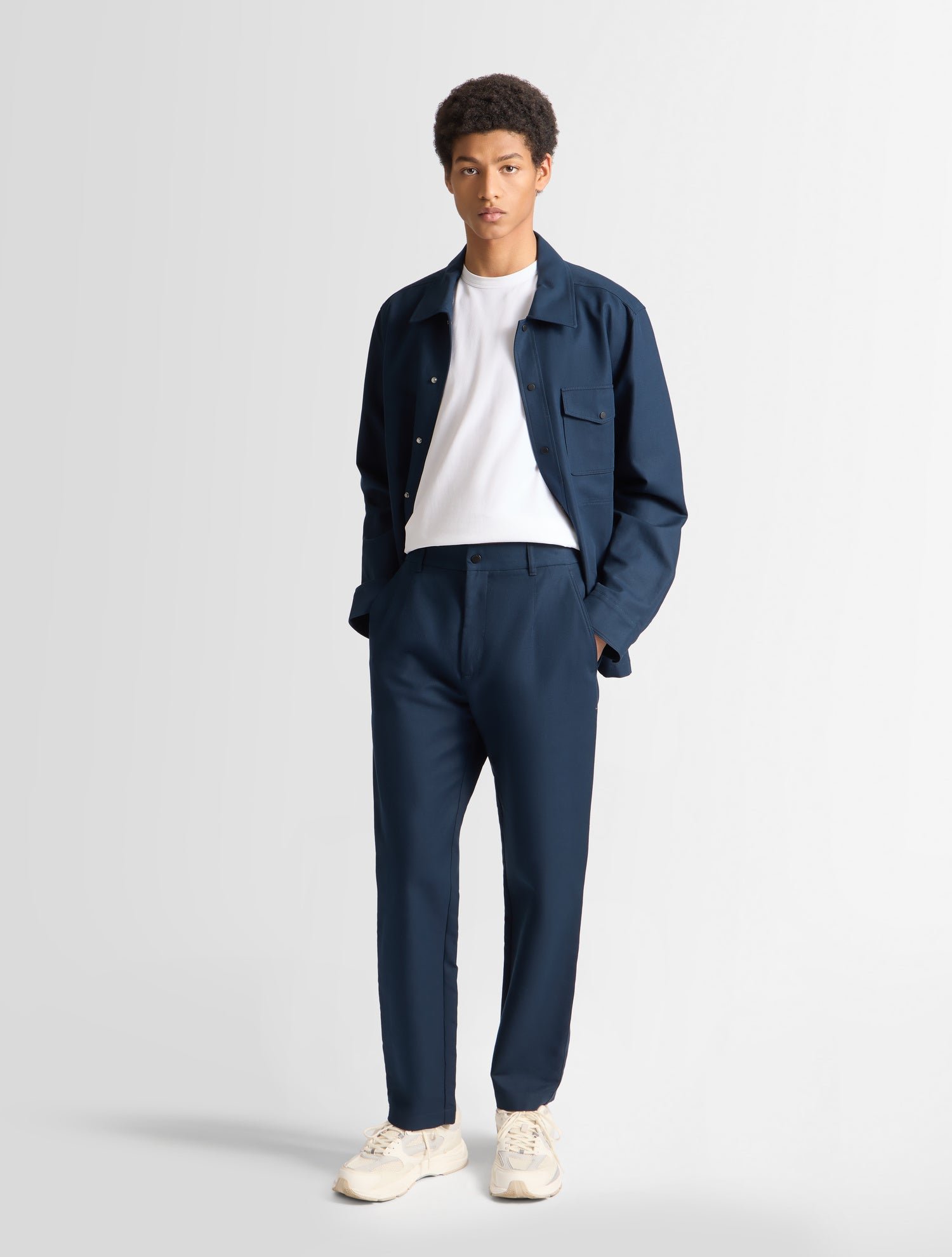 Pantalon laukol coton coupe regular FUSALP Bleu