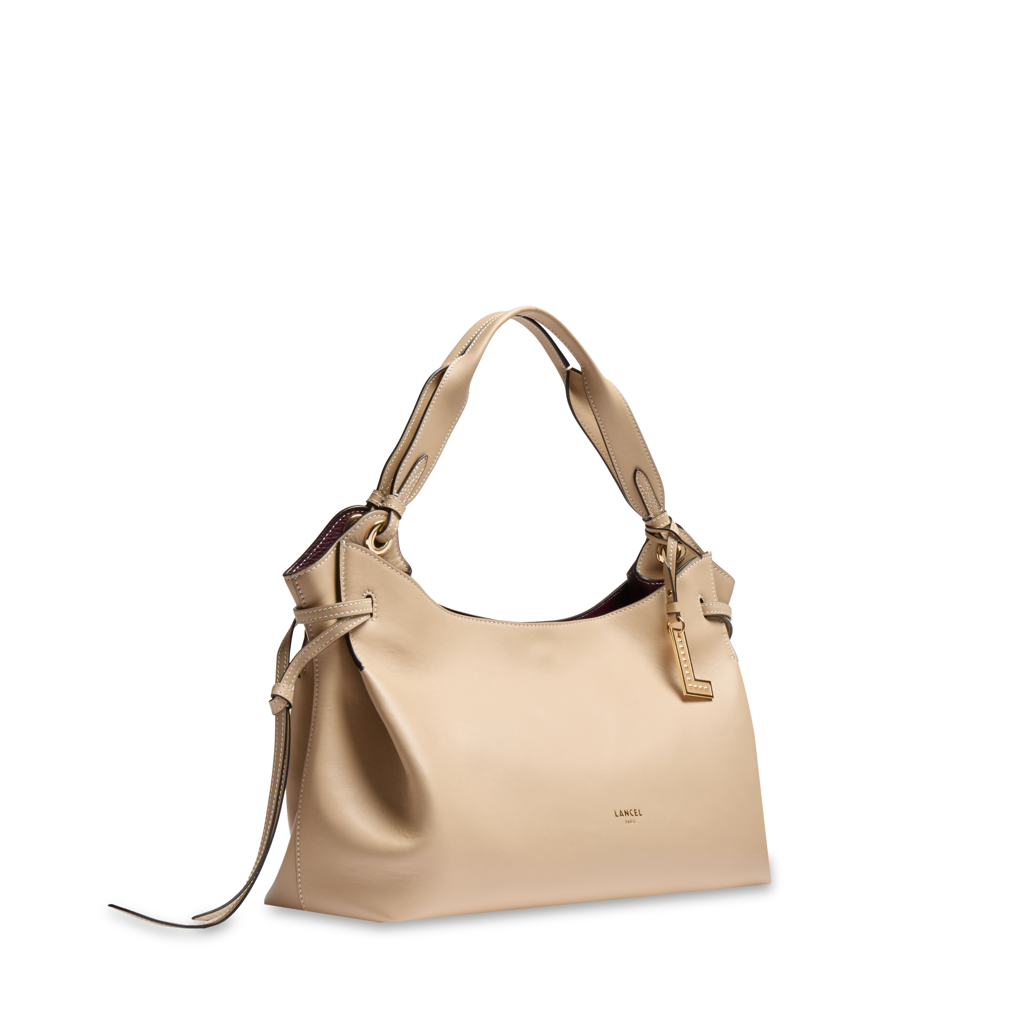 Sac carryall m swann de lancel en cuir LANCEL Beige