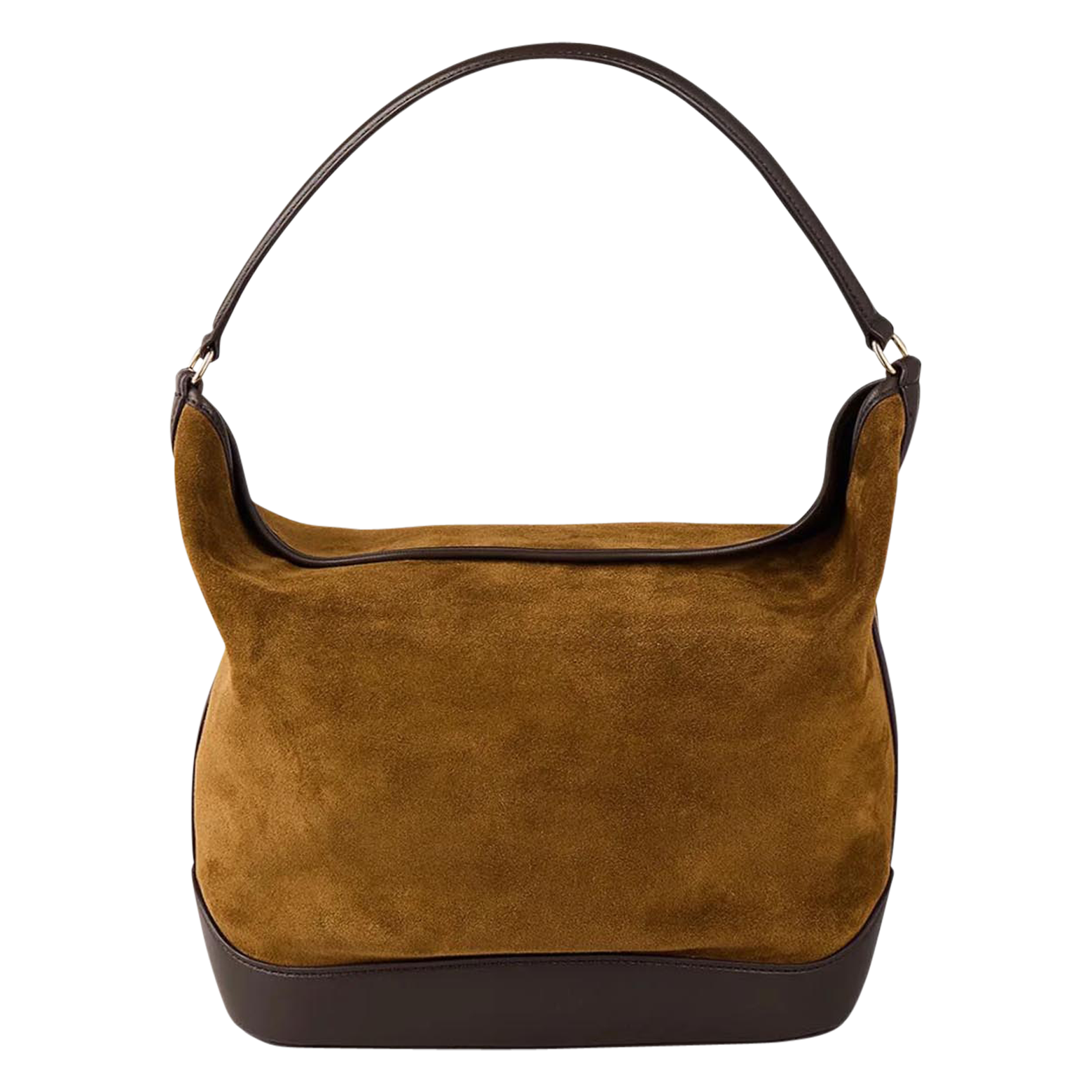 Sac seau bandoulière en cuir velours tangoso SANDRO Marron