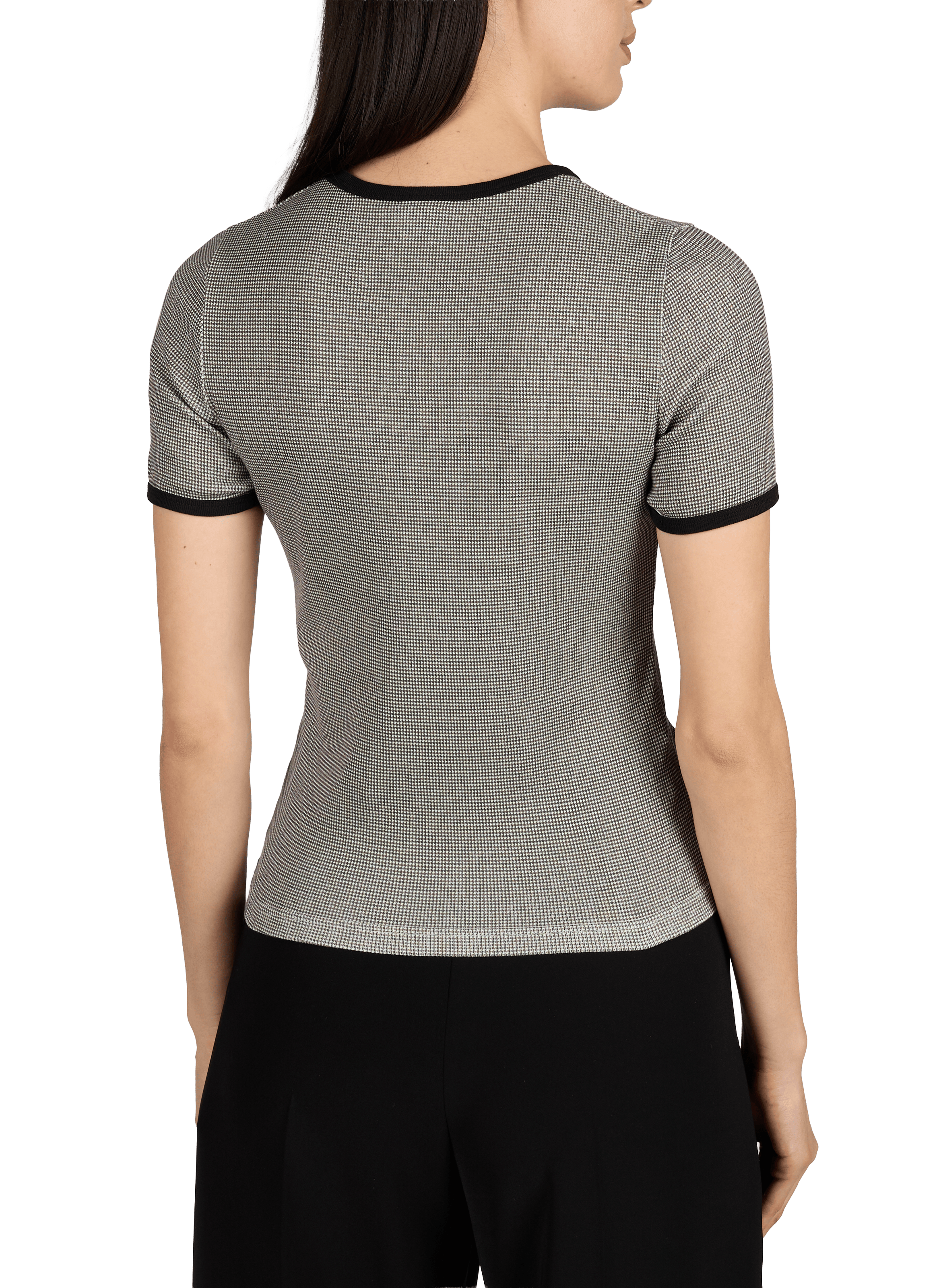 Houndstooth pattern T-shirt COURRÈGES Black