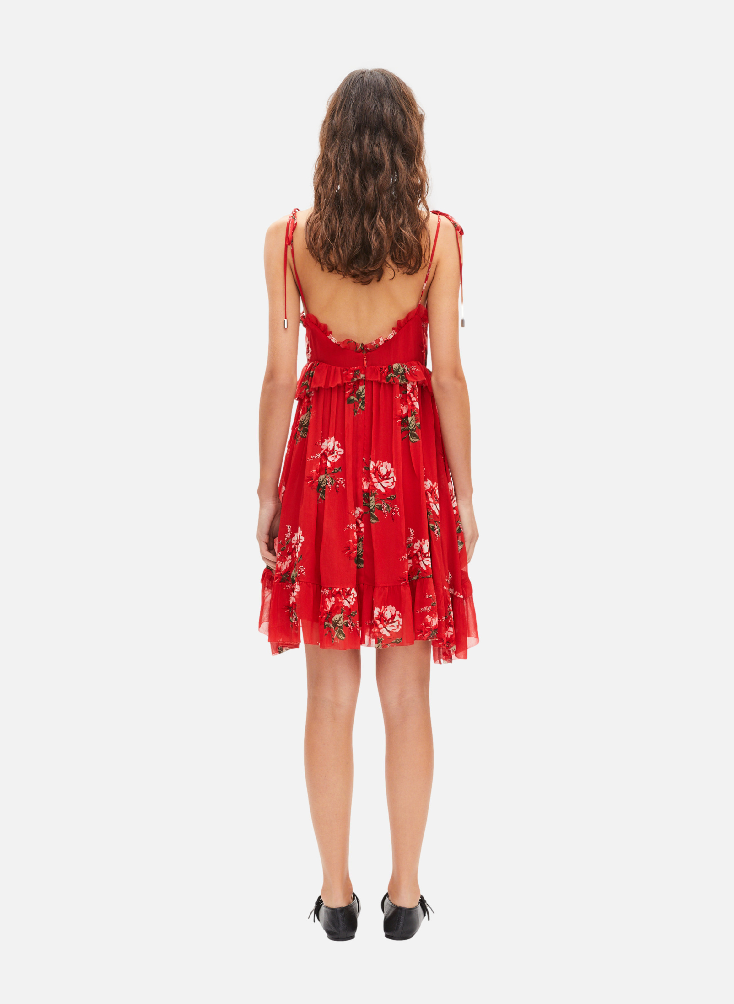 Robe courte imprimé fleuri THE KOOPLES Rouge
