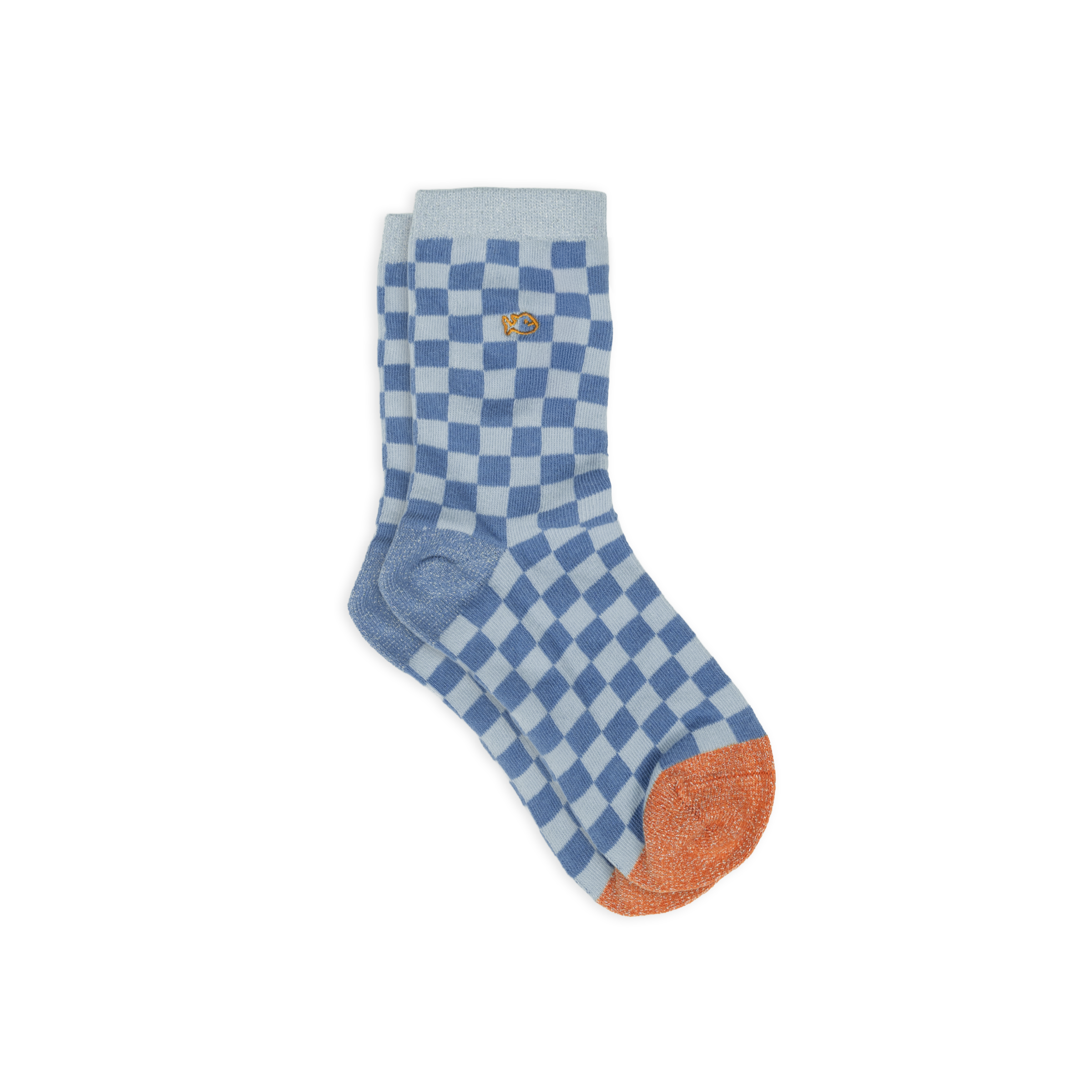 Chaussettes en coton peigné carreaux BILLYBELT Bleu