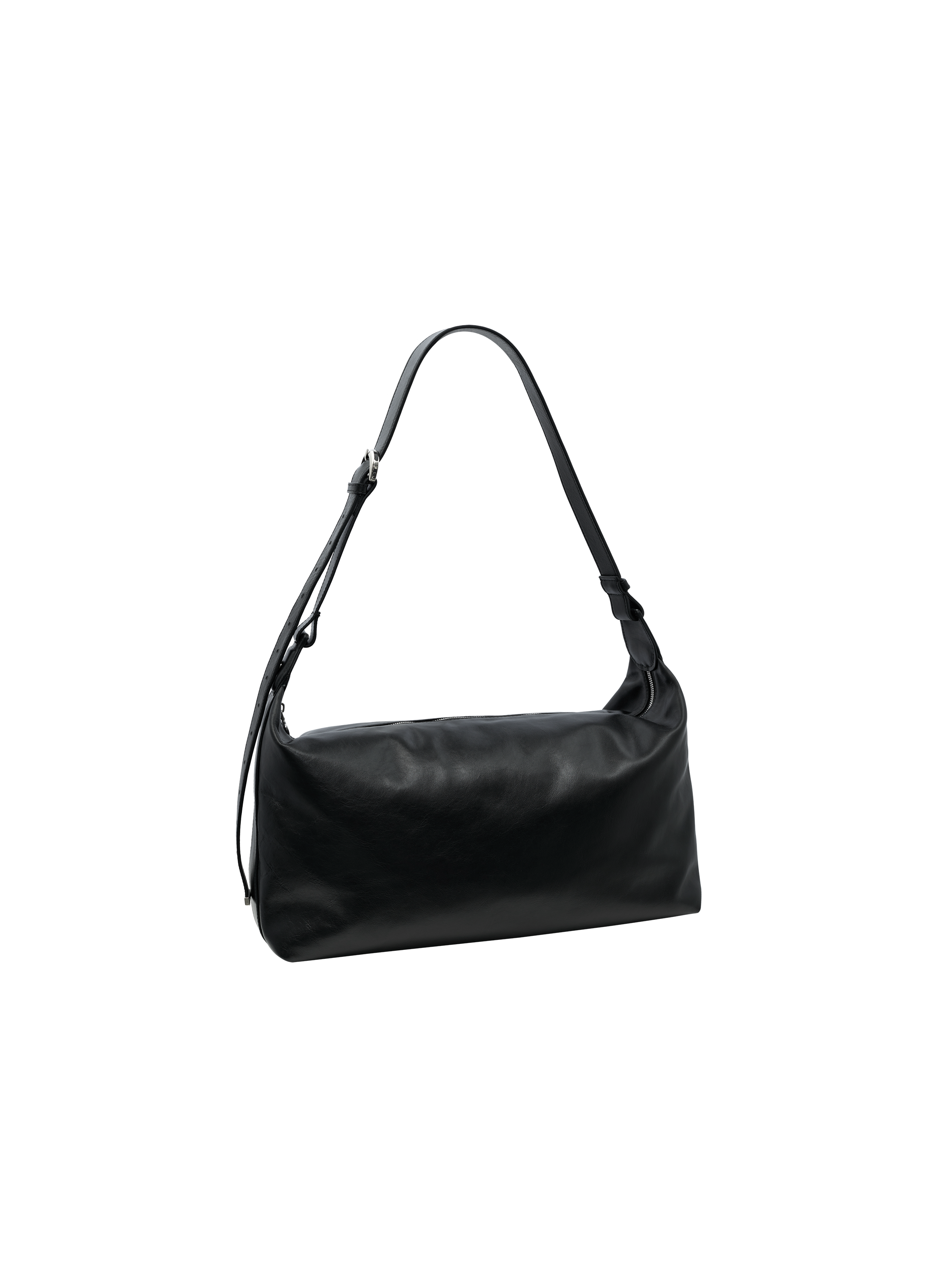 Sac messager en cuir lisse MARINE SERRE Noir