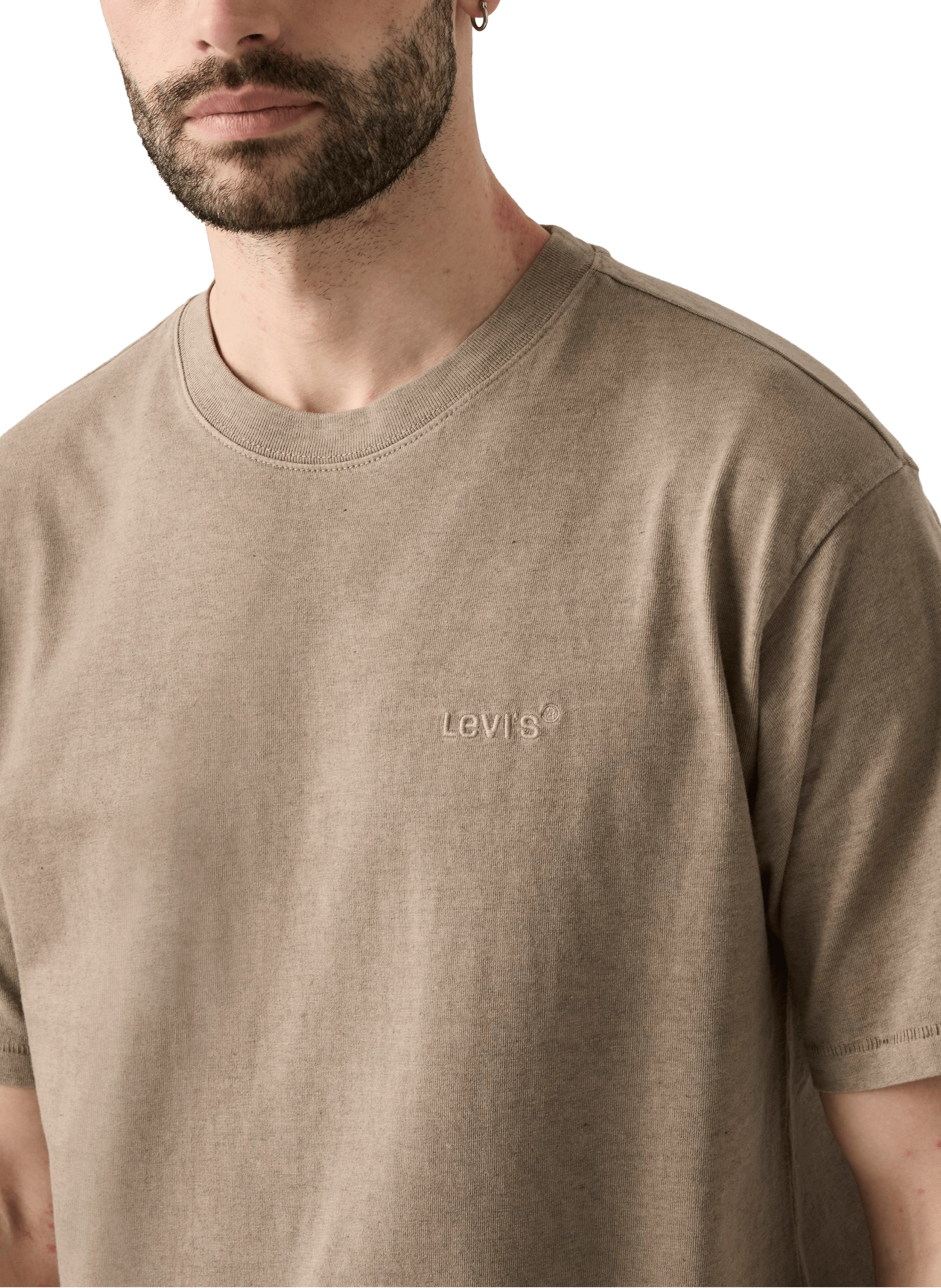 T-shirt met ronde hals van katoen LEVI'S Bruin