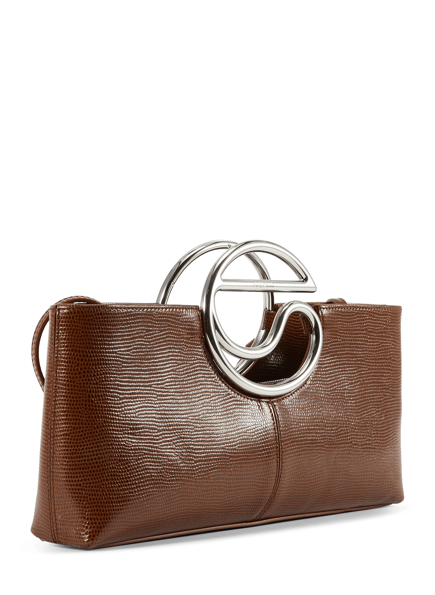 Lizard leather handbag COPERNI Brown