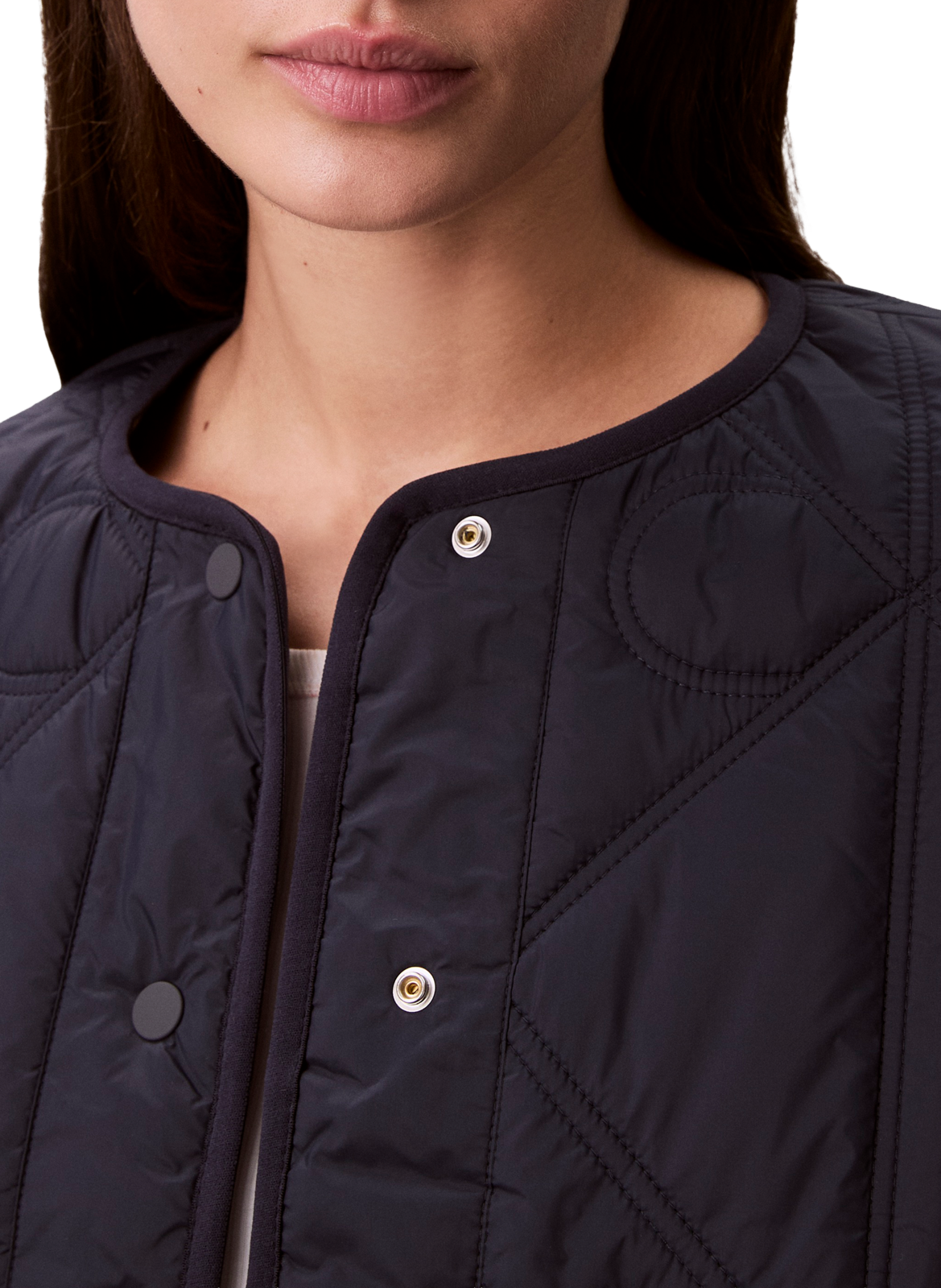 Short quilted straight jacket CALVIN KLEIN Blue