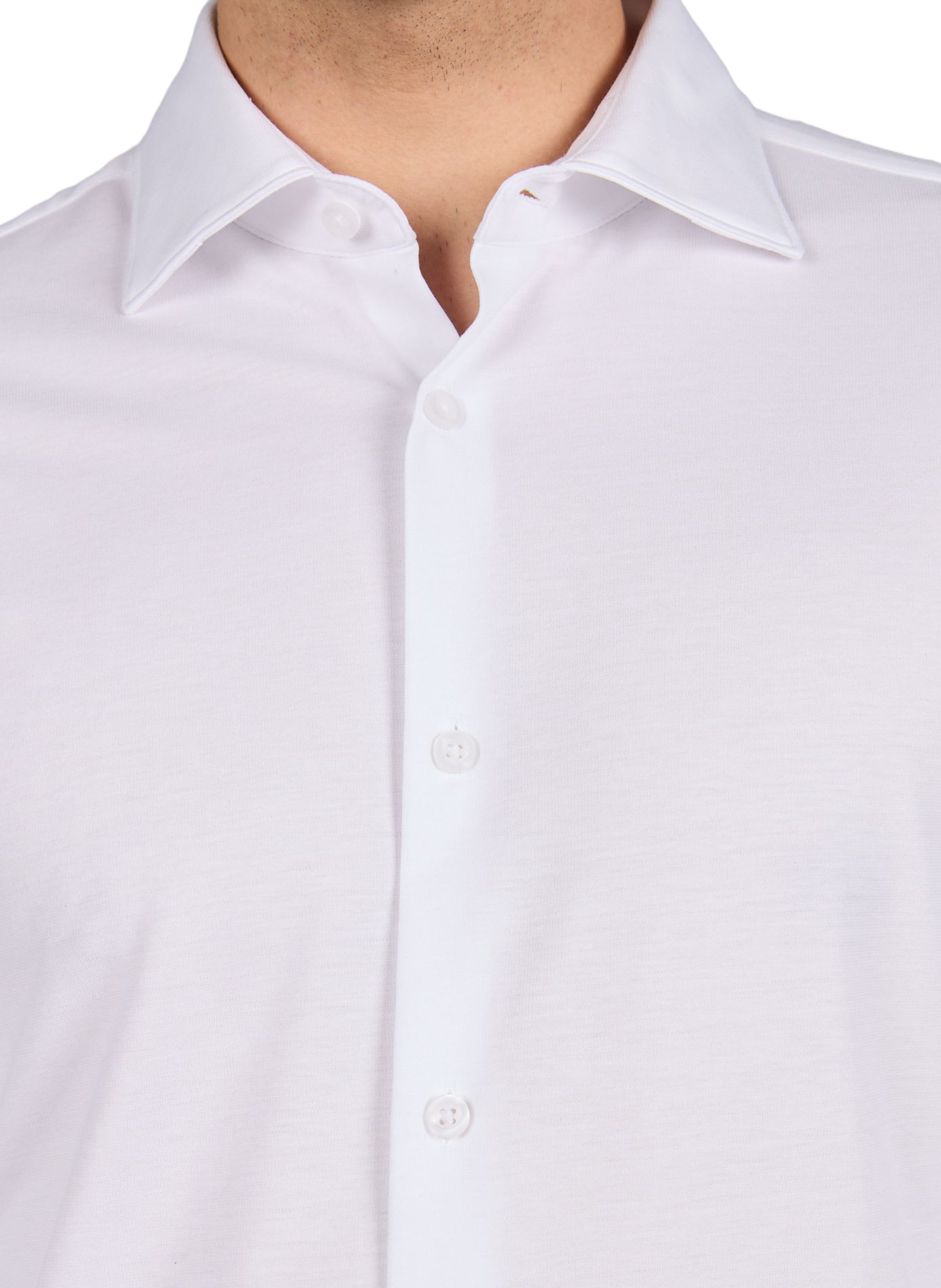 Chemise Spike droite en coton mélangé STRELLSON Blanc