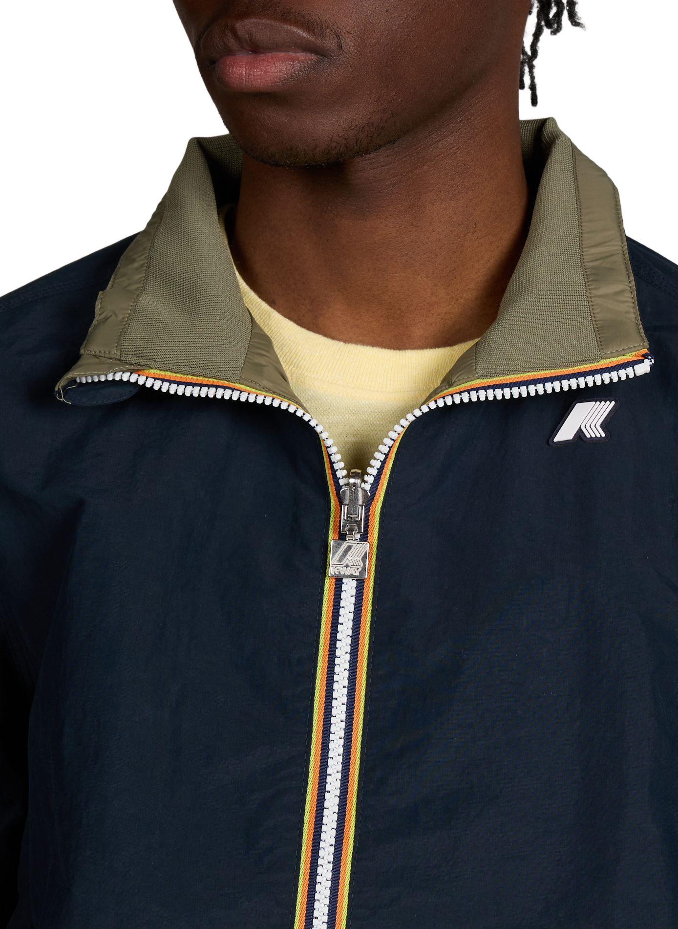 Blouson réversible en coton mélangé K-WAY Bleu