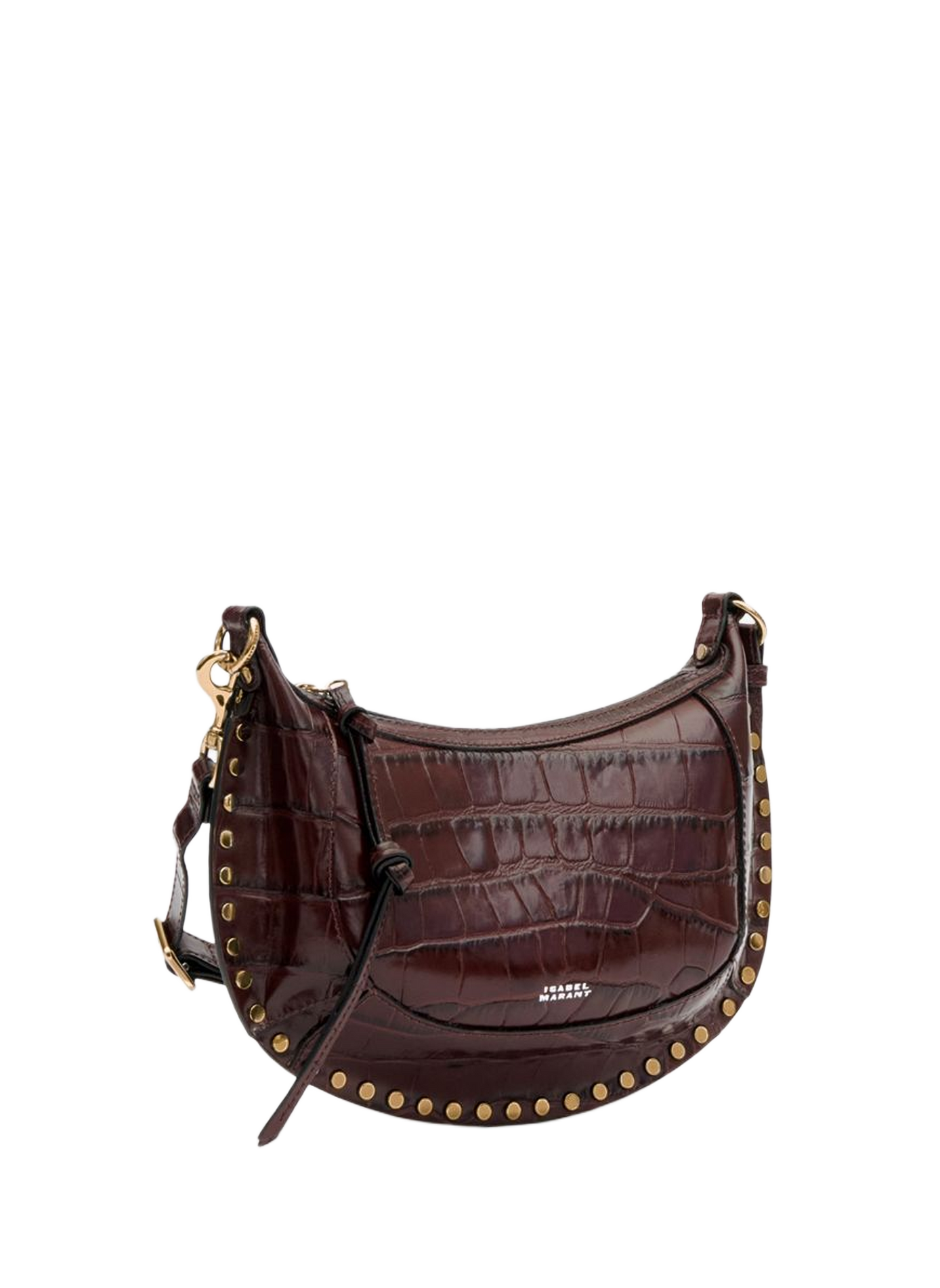 Oskan Moon crocodile effect leather handbag ISABEL MARANT Red