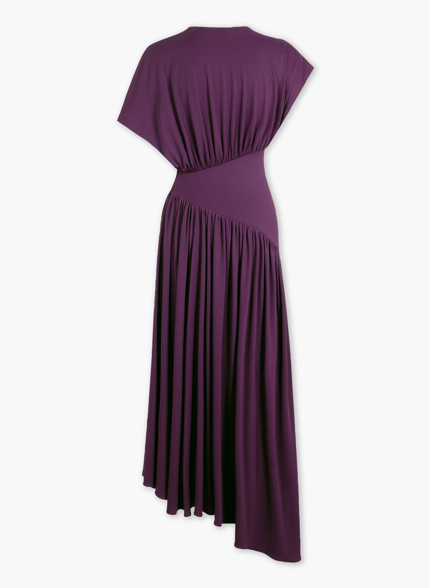 Longue robe asymétrique avec détails froncés RABANNE Violet