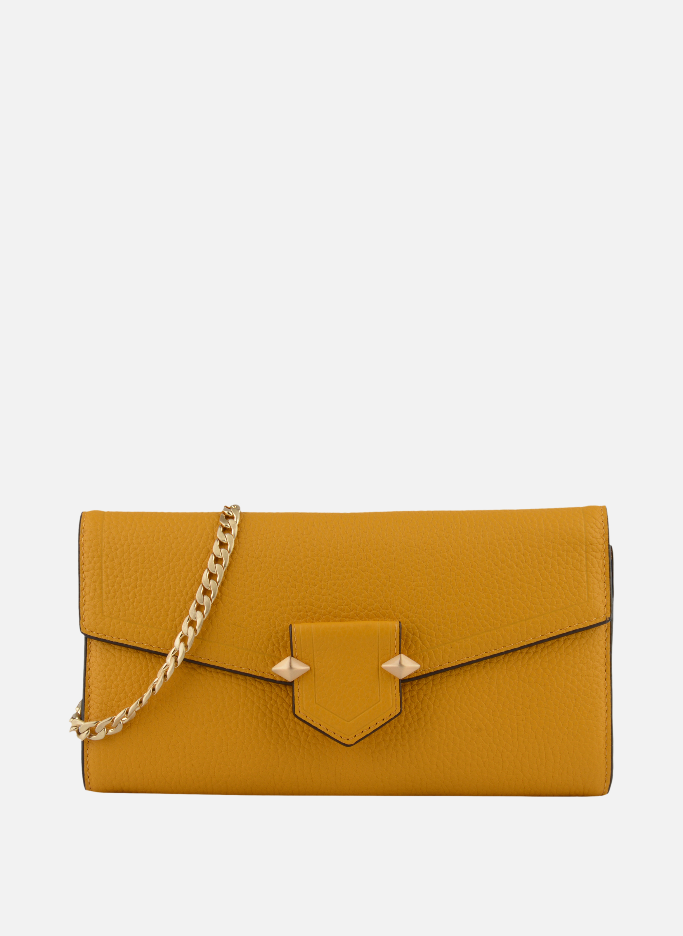 Sèvres | sac besace gm en cuir de vachette POURCHET Jaune