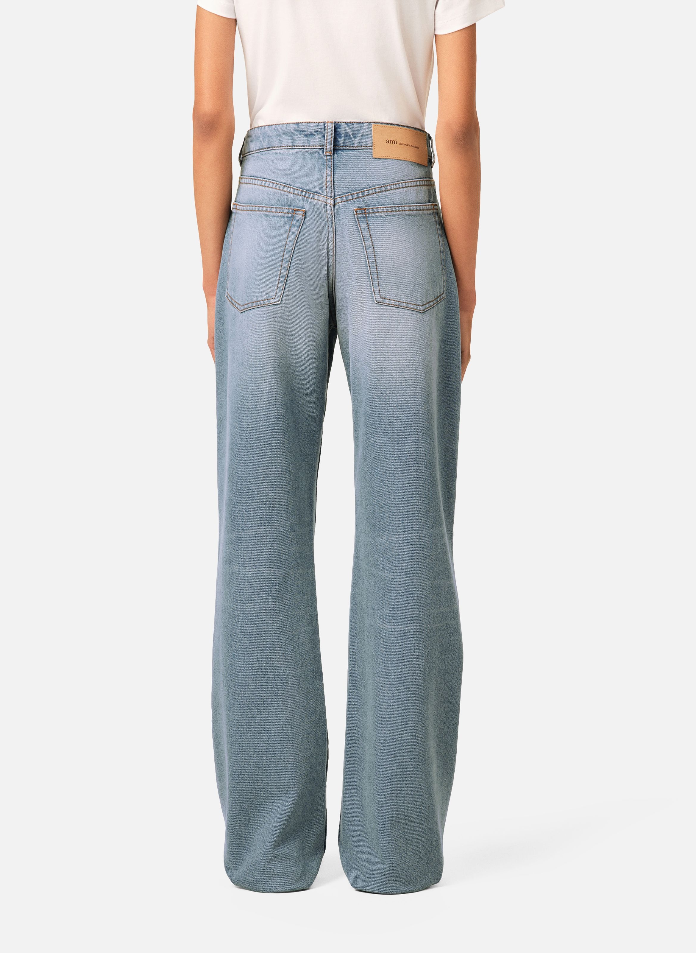 Jean coupe large en coton AMI PARIS Bleu