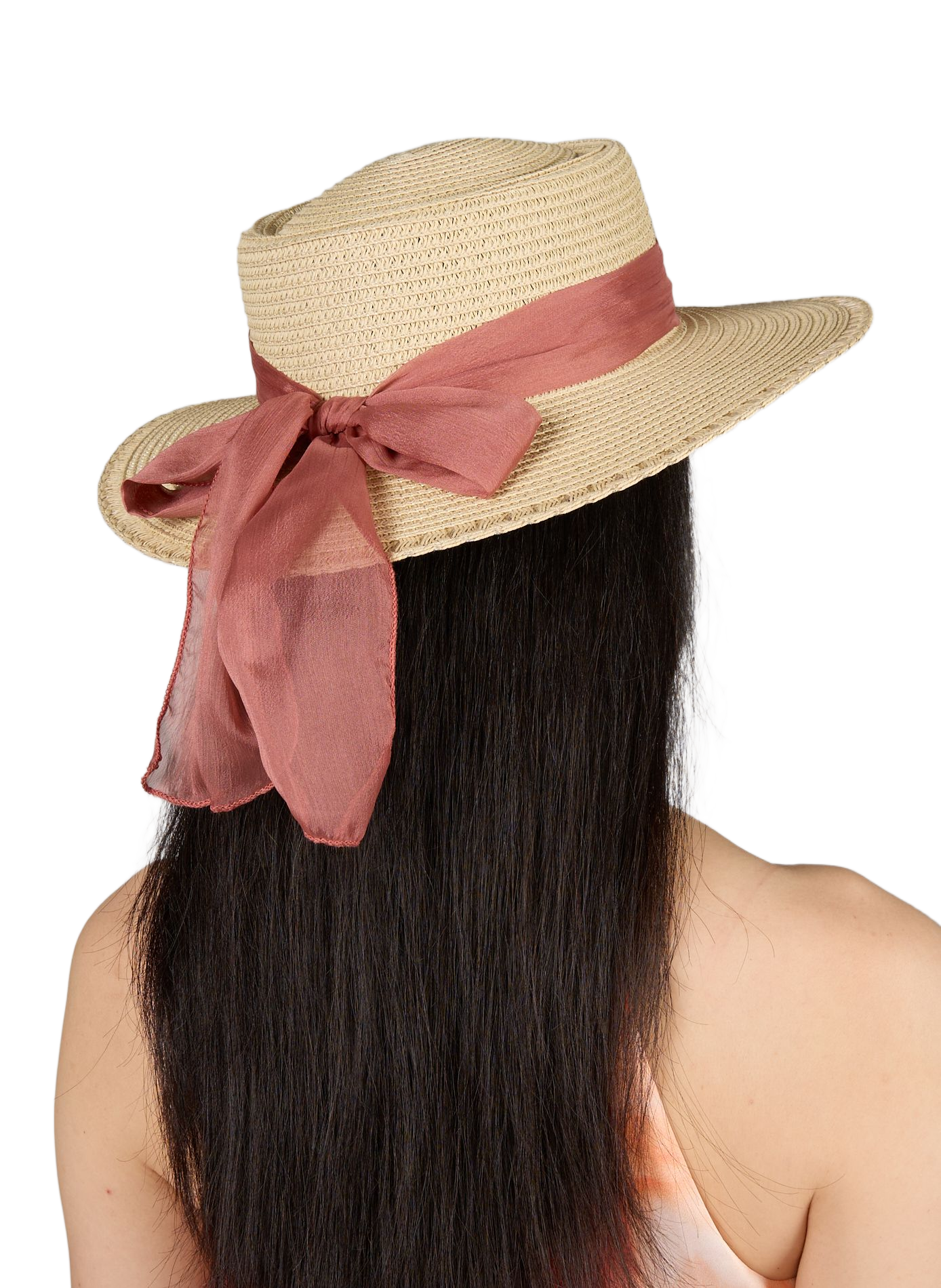 Chapeau canotier à détail noeud  AU PRINTEMPS PARIS Beige